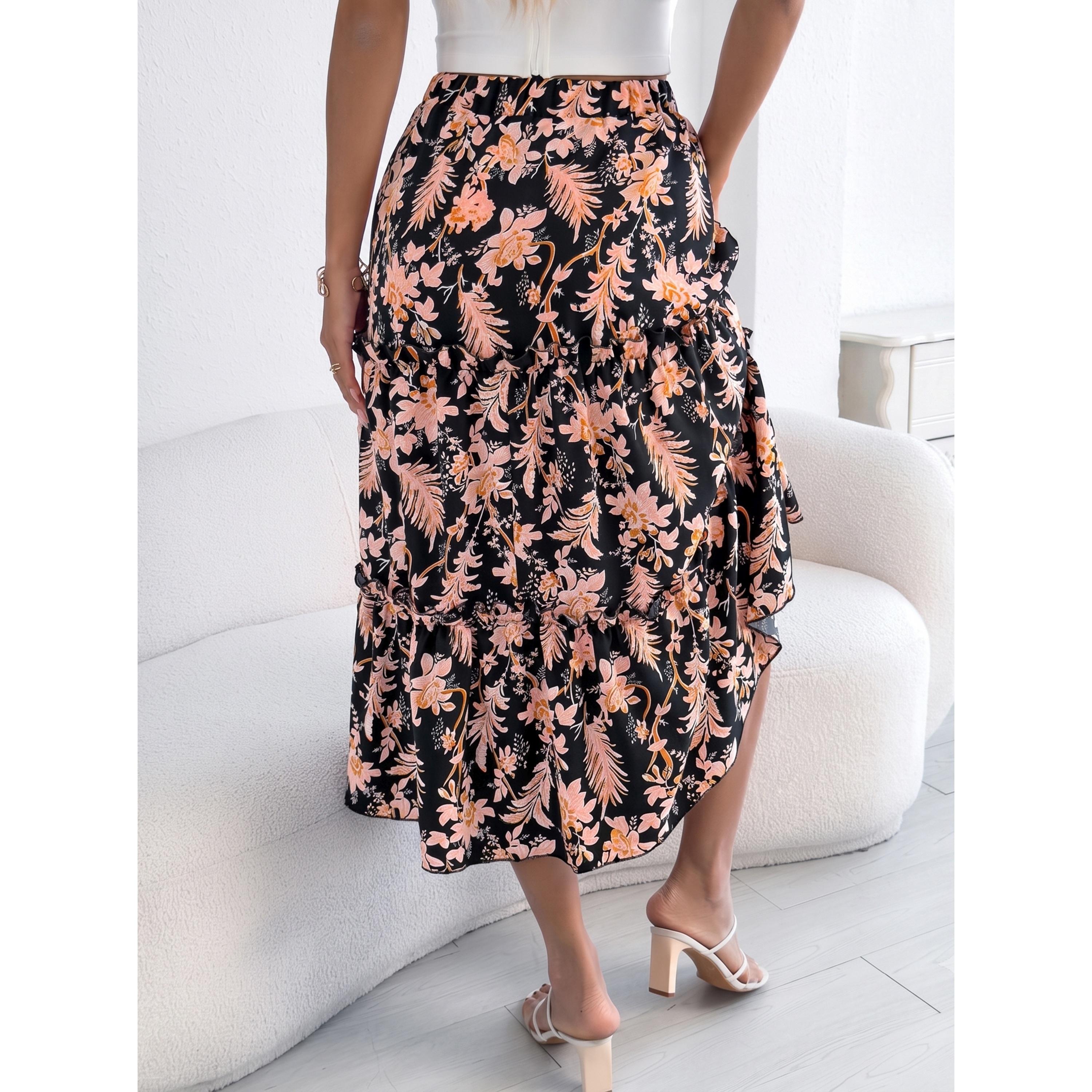 تنورة ميدي بطبقات ونقشة زهور متعددة الألوان-women-clothing-skirts-image-2