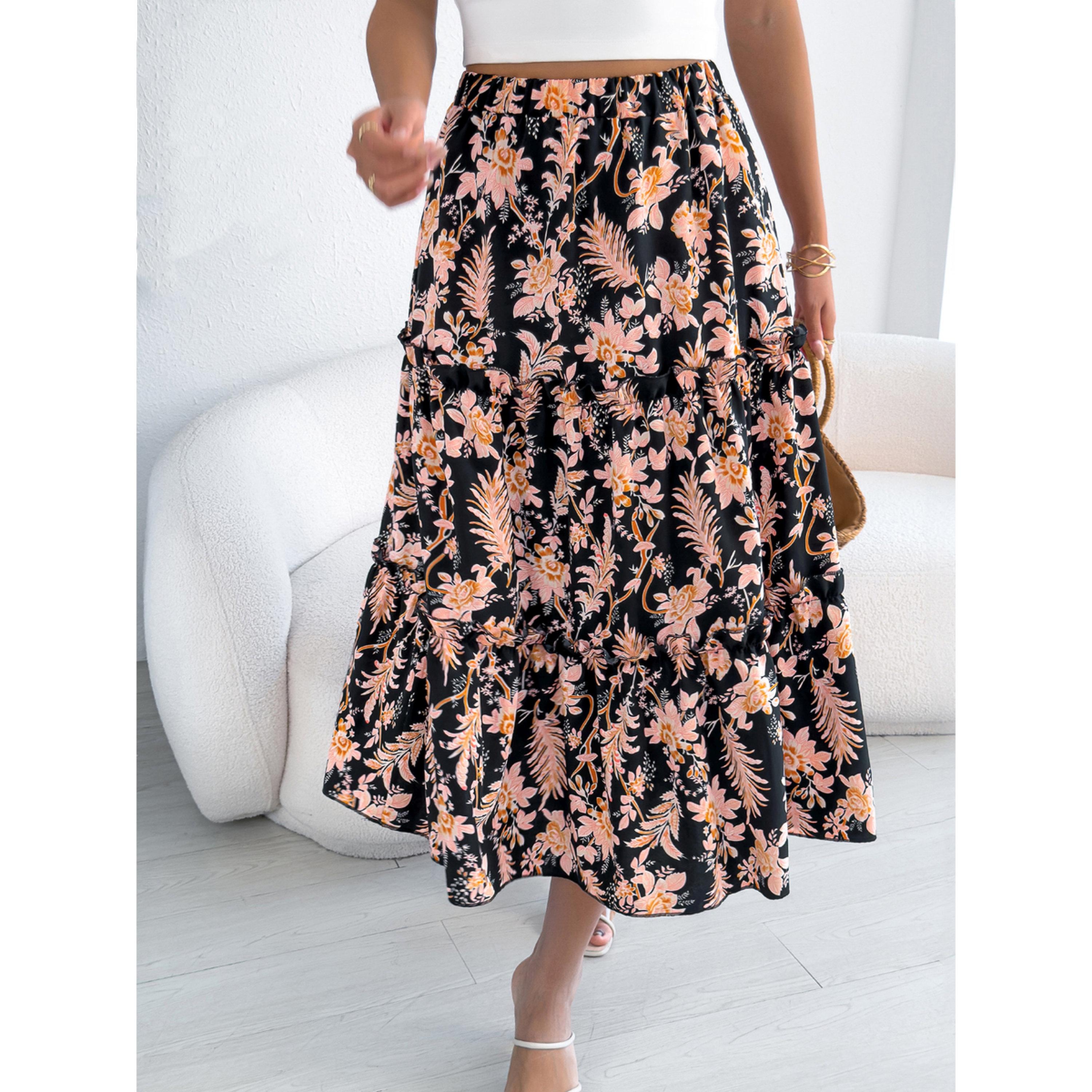 تنورة ميدي بطبقات ونقشة زهور متعددة الألوان-women-clothing-skirts-image-4