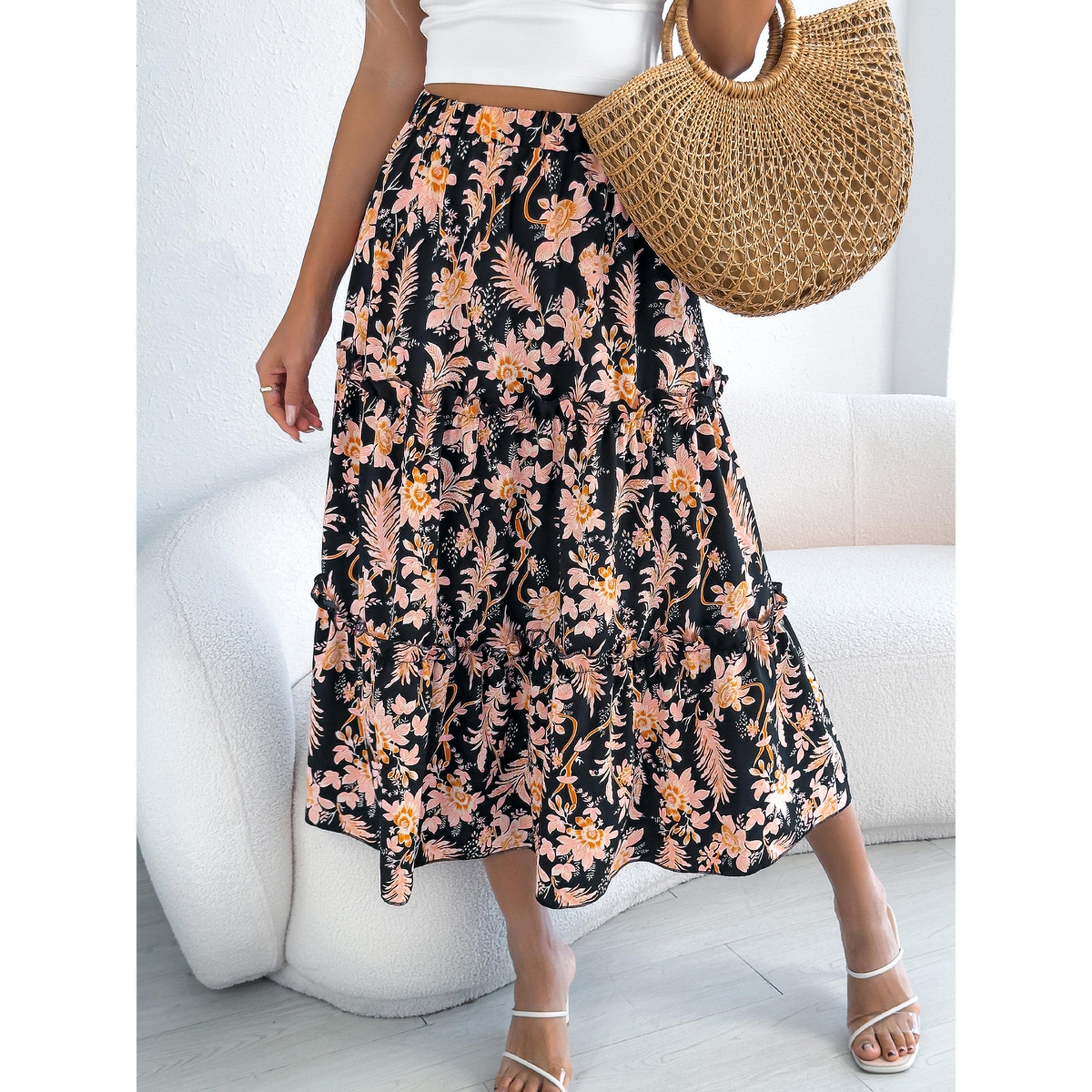 تنورة ميدي بطبقات ونقشة زهور متعددة الألوان-women-clothing-skirts-image-5