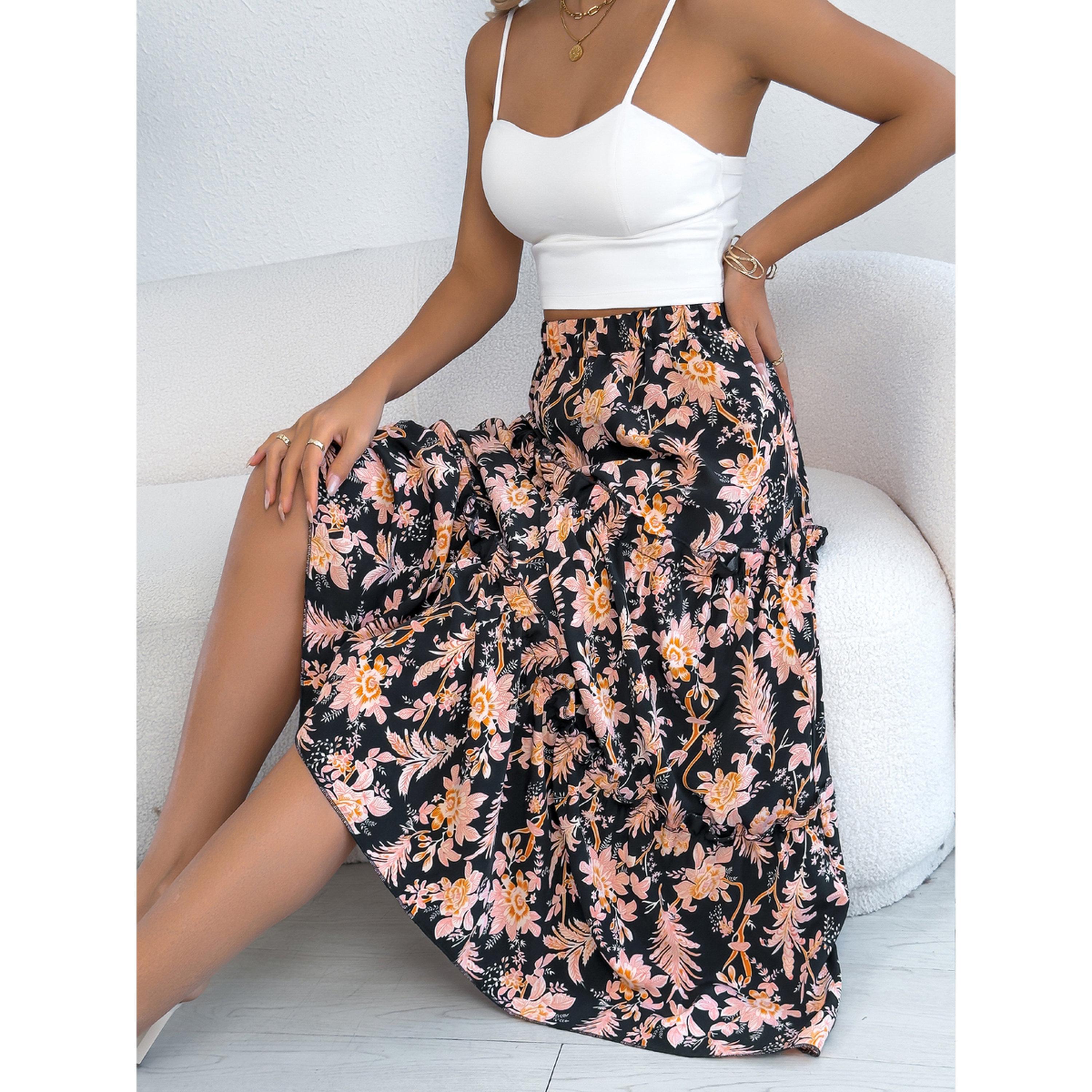 تنورة ميدي بطبقات ونقشة زهور متعددة الألوان-women-clothing-skirts-image-6
