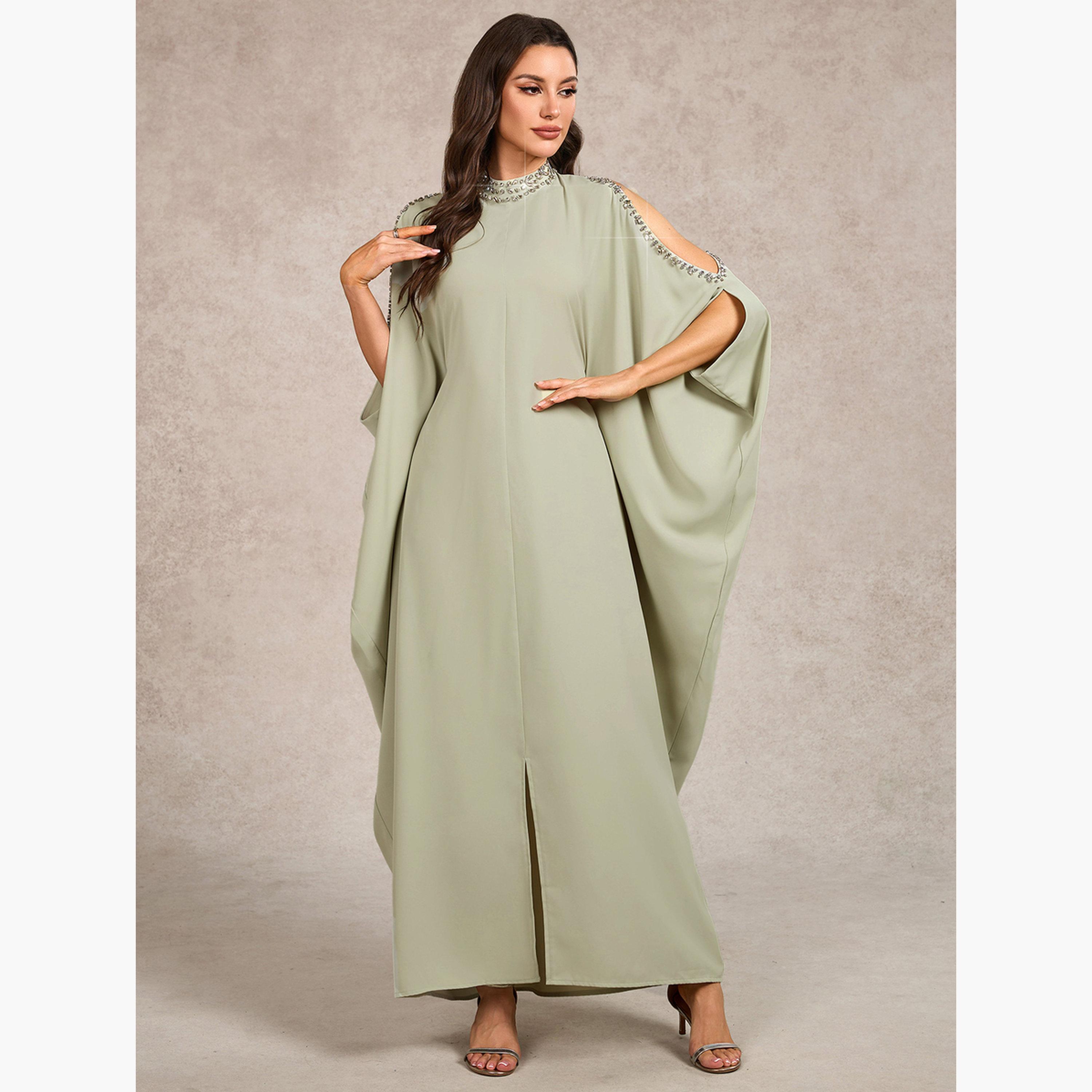 فستان طويل بأكتاف مكشوفة وتفاصيل دبابيس-women-clothing-dresses-image-4