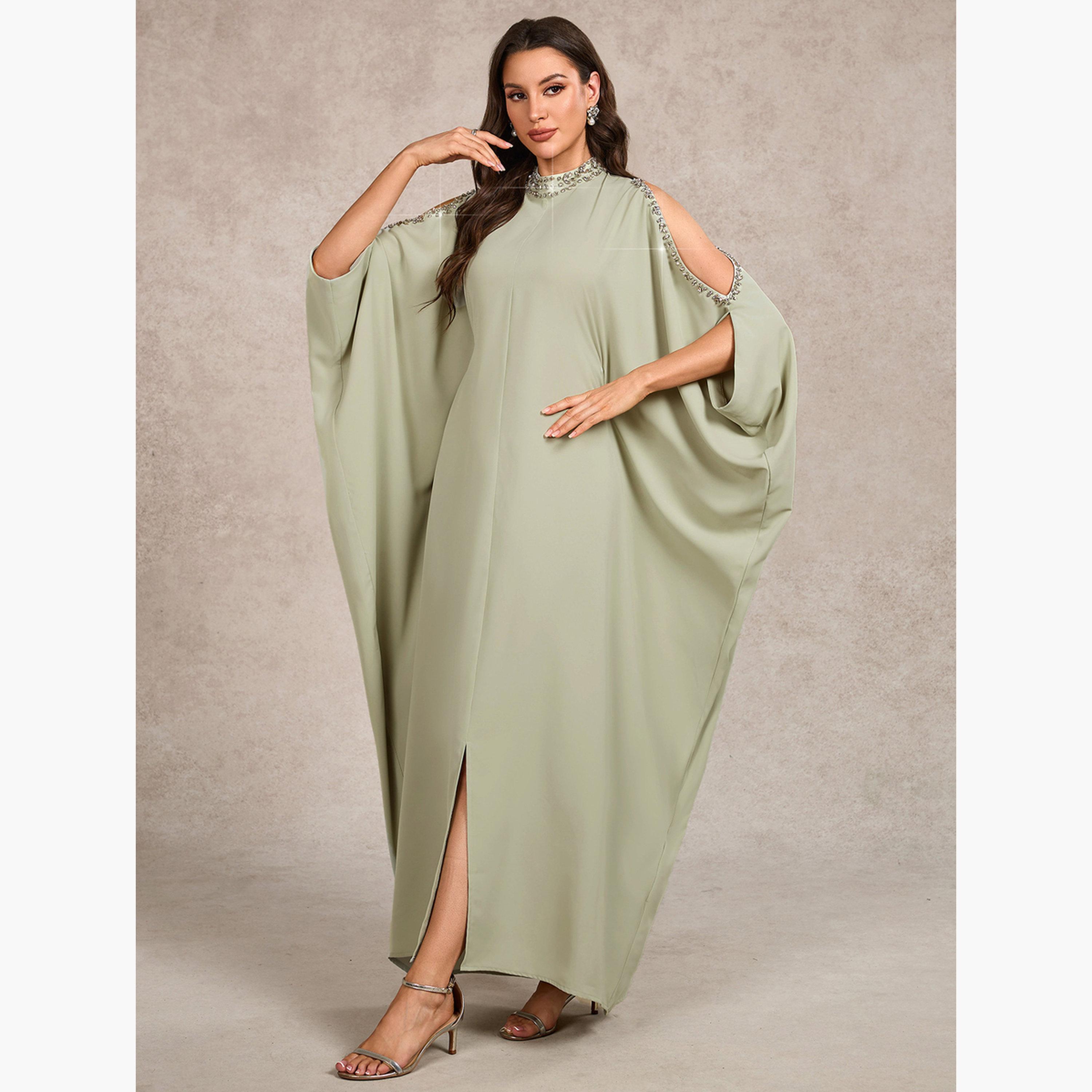 فستان طويل بأكتاف مكشوفة وتفاصيل دبابيس-women-clothing-dresses-image-6