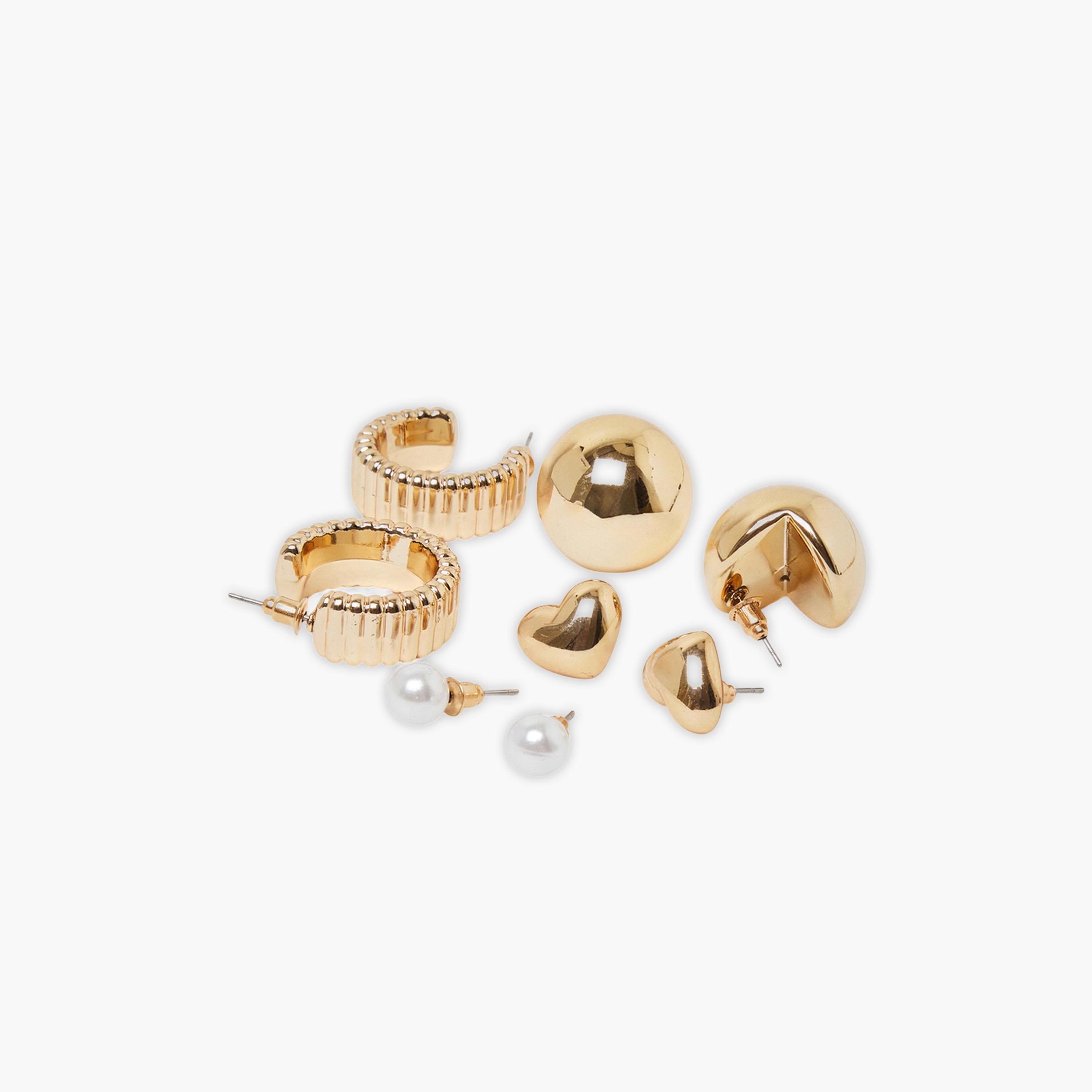 Styli Set of 9 - Assorted Stud and Hoop Earrings-women-watchesandjewellery-jewellery-earrings-image-3