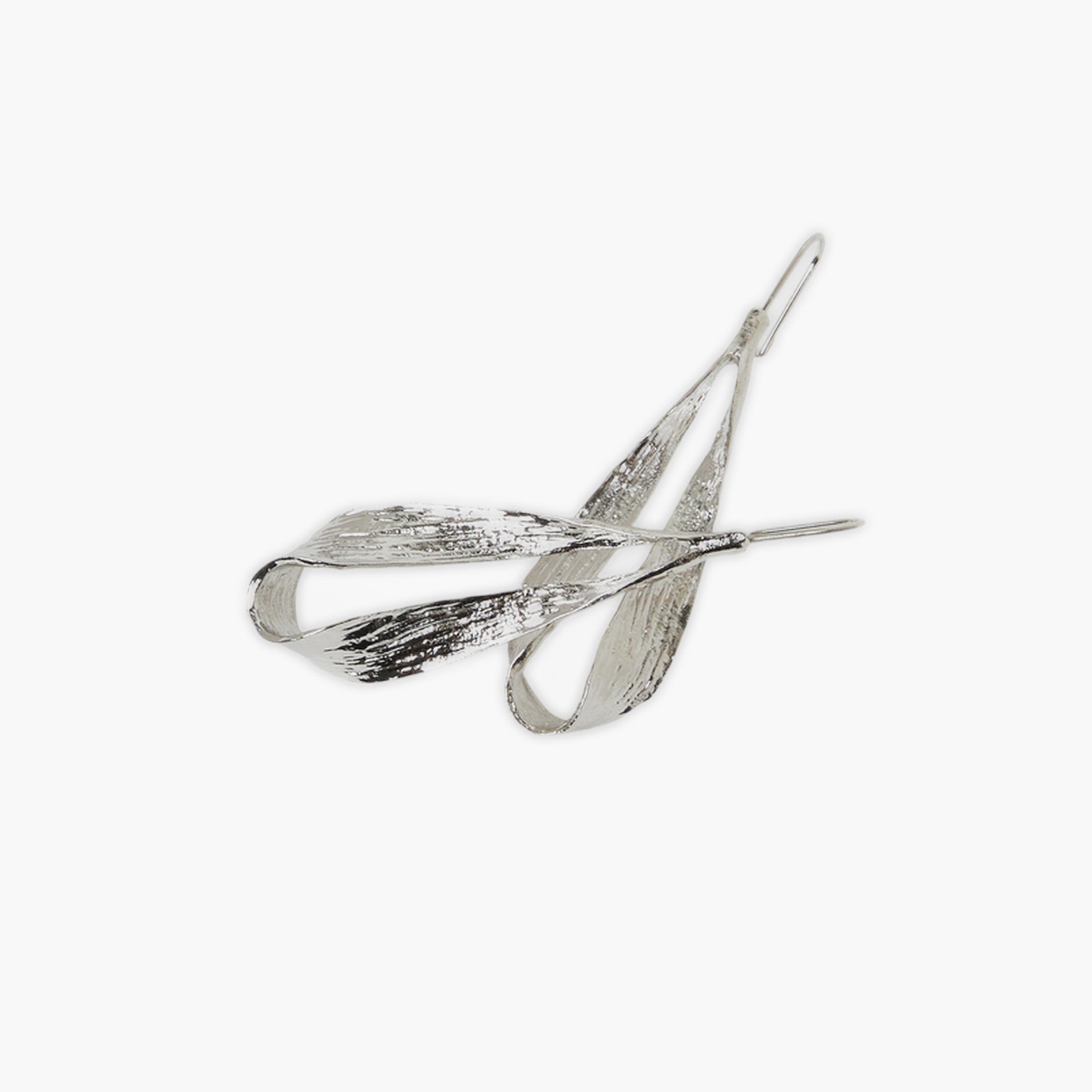 Styli Silver Textured Drop Earrings-women-watchesandjewellery-jewellery-earrings-image-4