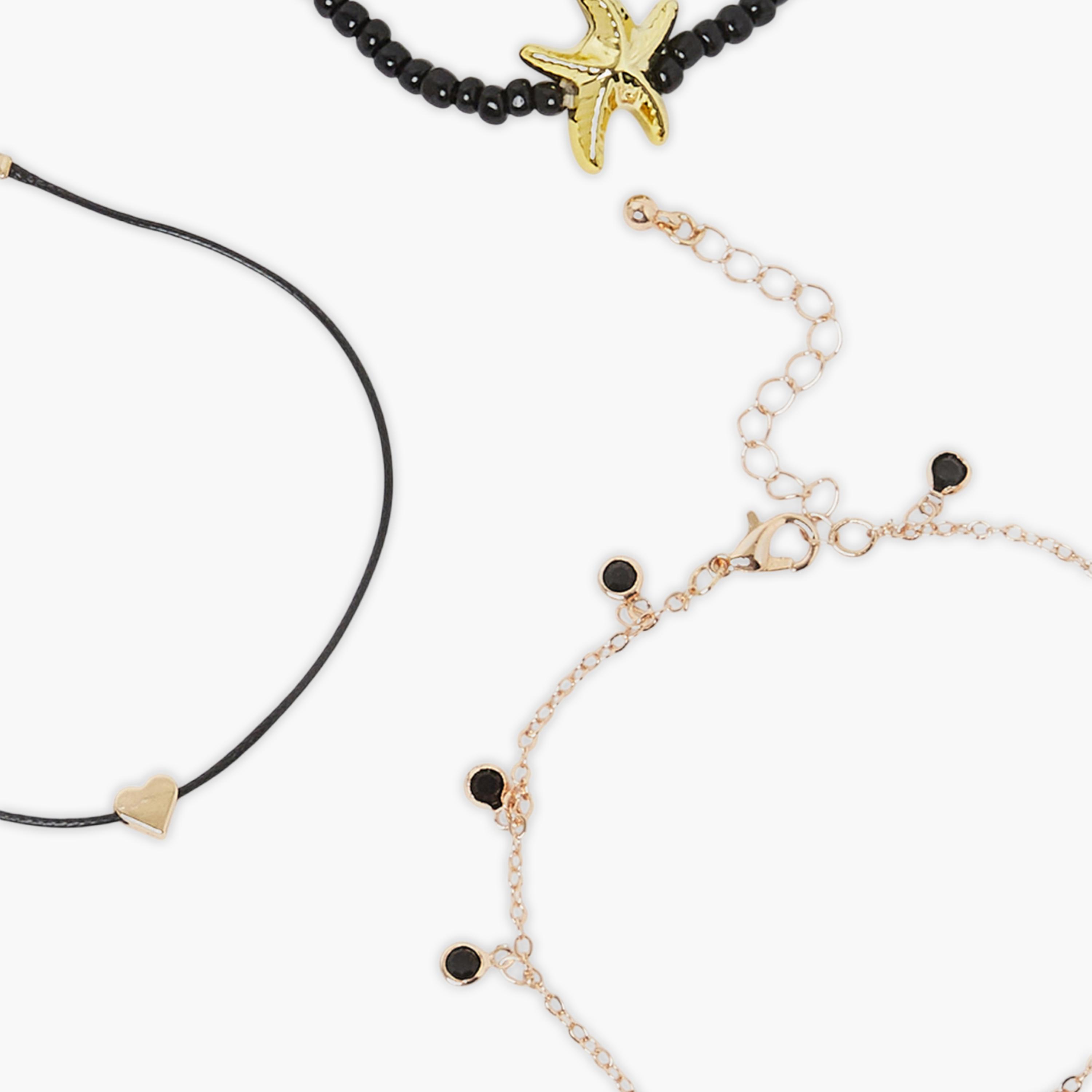 مجموعة من 5 خلاخيل خرز-women-watchesandjewellery-jewellery-anklets-image-3