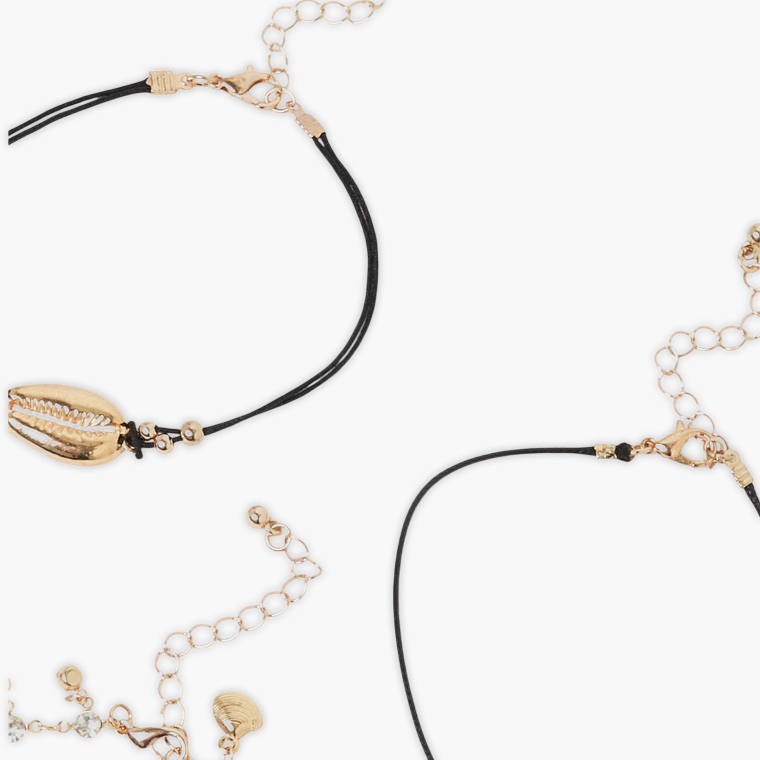 مجموعة من 5 خلاخيل خرز-women-watchesandjewellery-jewellery-anklets-image-4