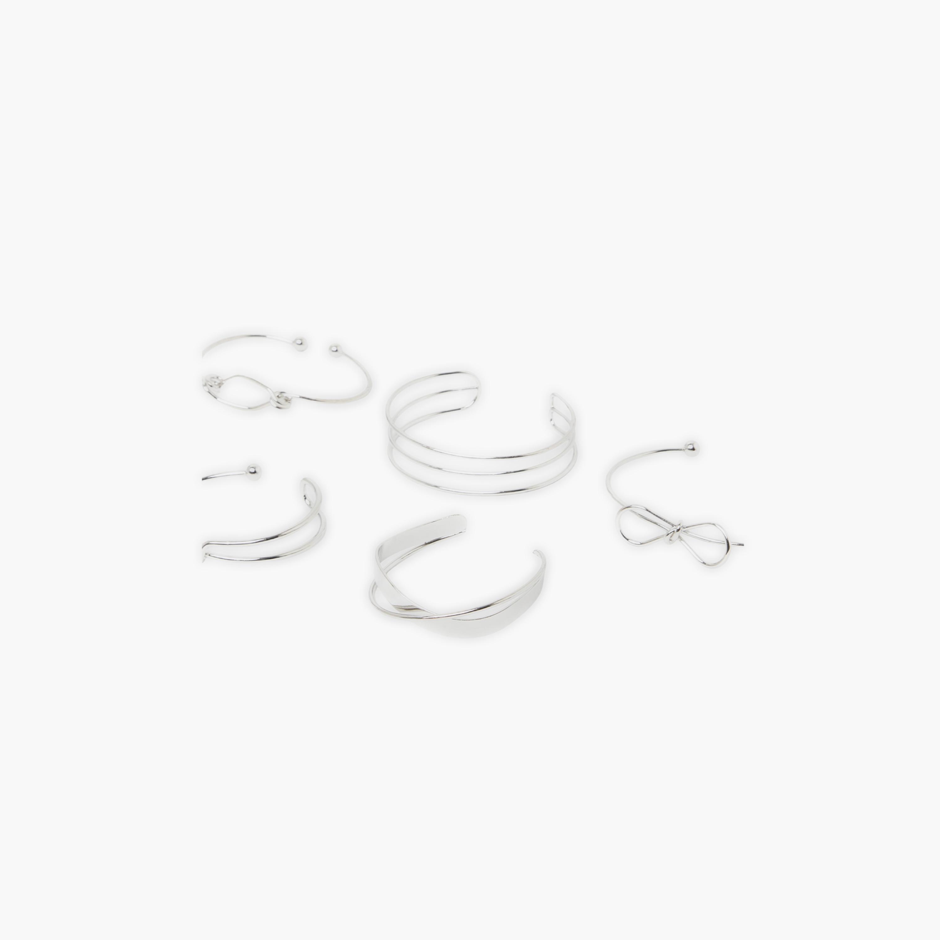 ستايلي - مجموعة من 5 أساور على شكل فيونكة مجوفة-women-watchesandjewellery-jewellery-banglesandbracelets-image-2