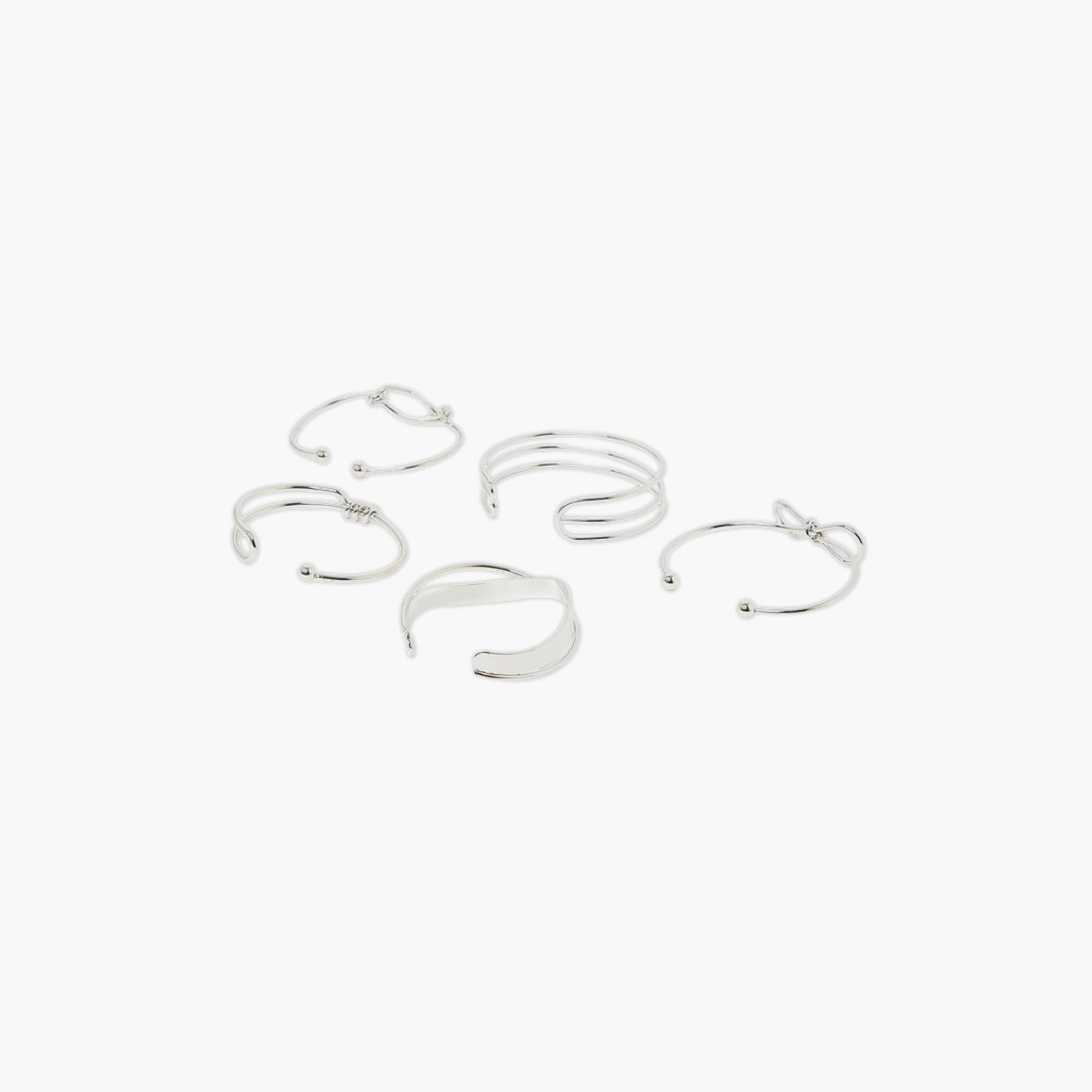 ستايلي - مجموعة من 5 أساور على شكل فيونكة مجوفة-women-watchesandjewellery-jewellery-banglesandbracelets-image-3