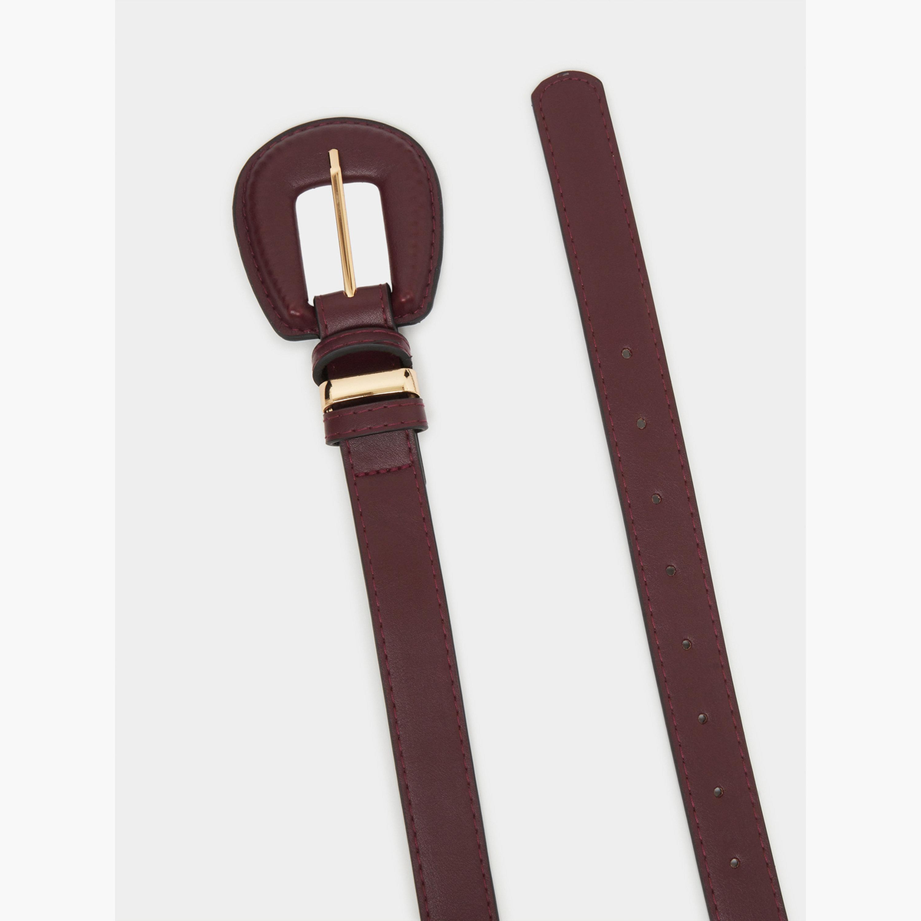 Styli Burgundy Slim Belt-women-clothingaccessories-belts-image-3