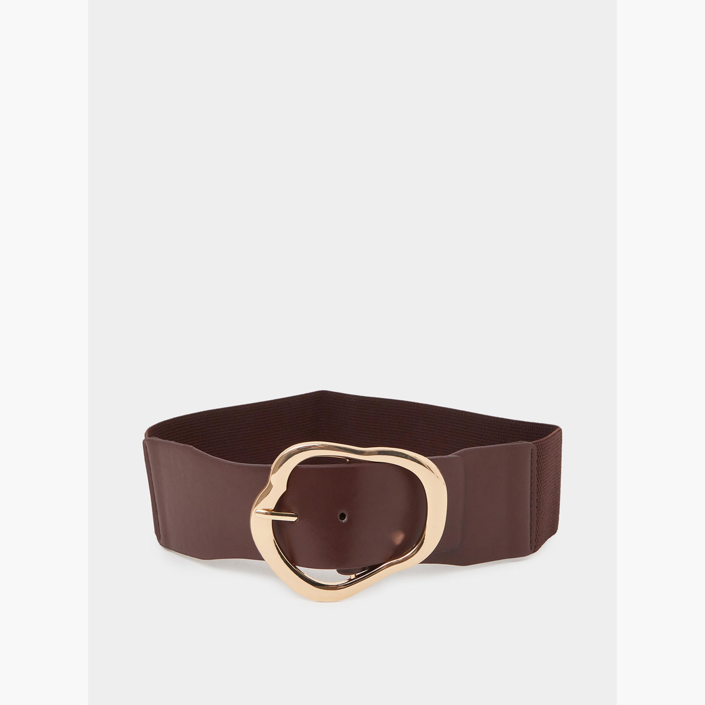 Styli Gold Tone Buckle Elastic Belt-women-clothingaccessories-belts-image-2
