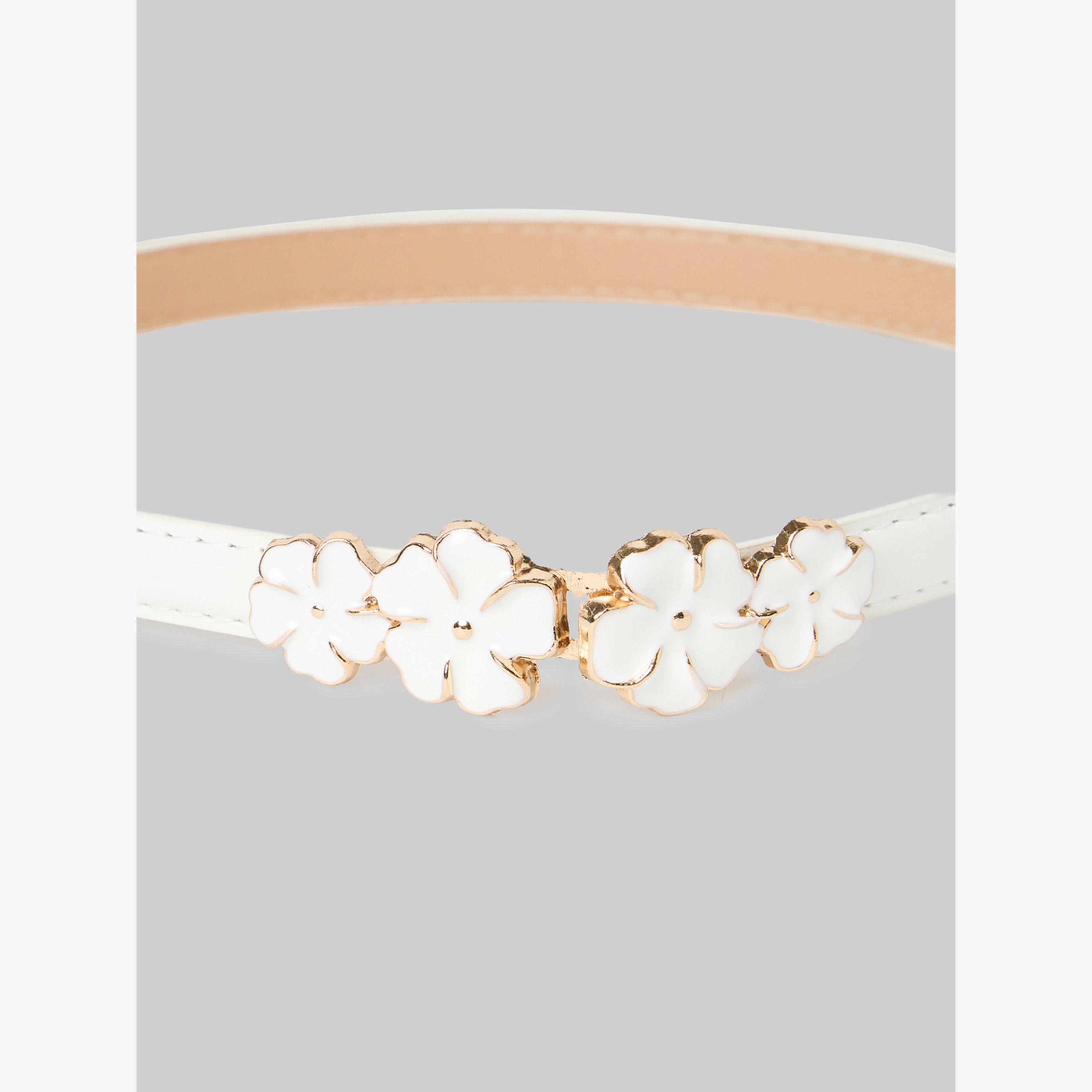 حزام بإبزيم معدني على شكل زهرة-women-clothingaccessories-belts-image-3