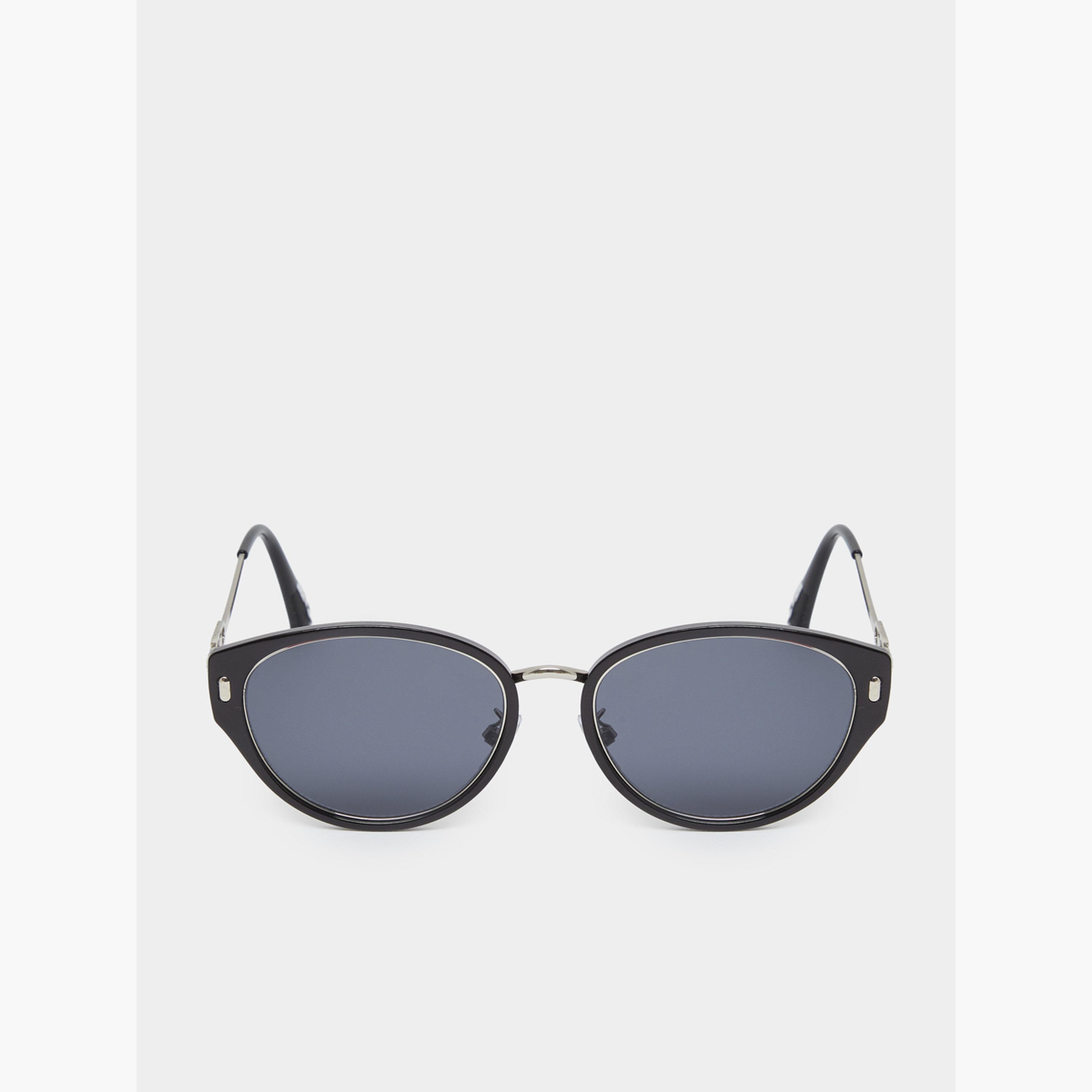 Styli Black Semi Cat Eye Sunglasses-women-sunglasses-image-3