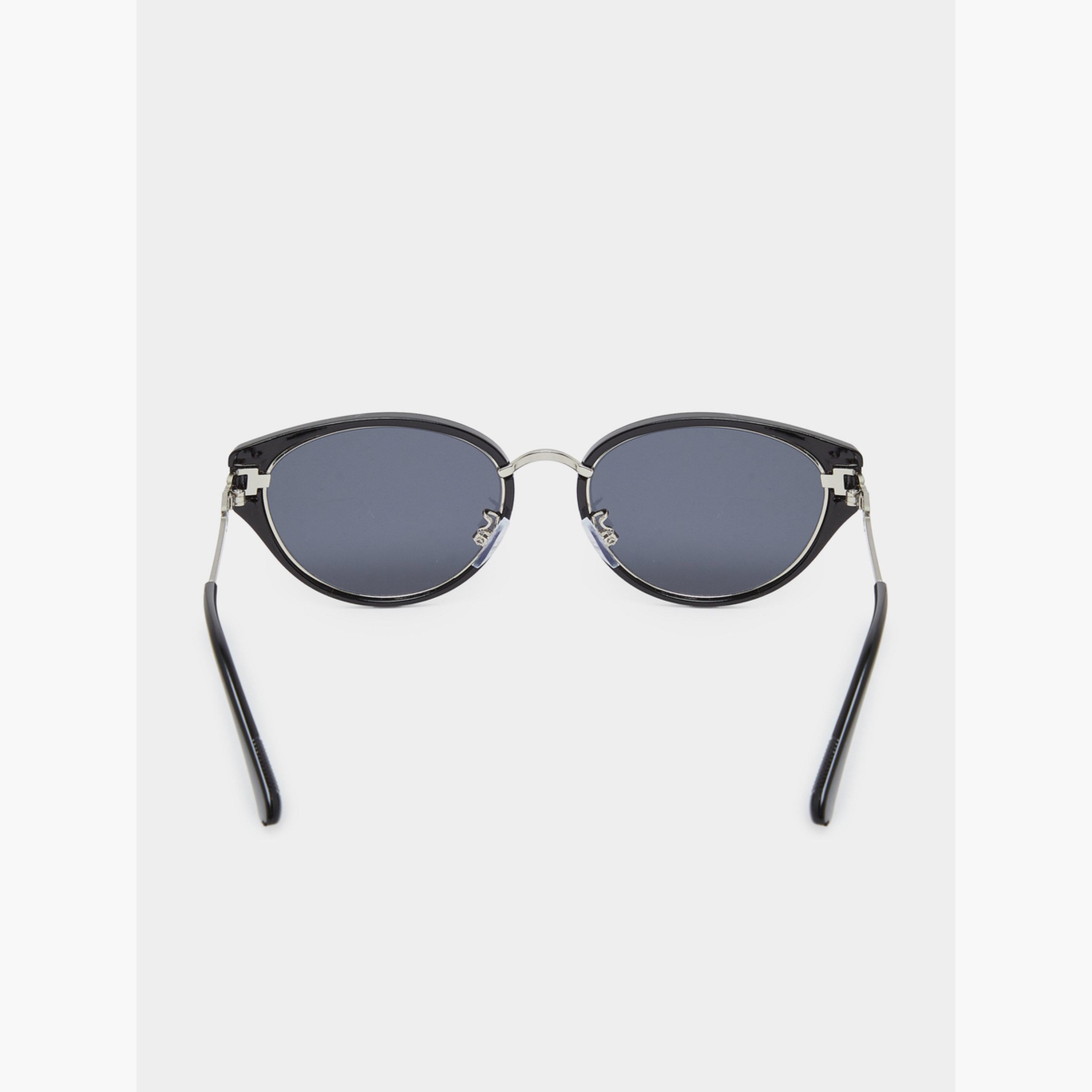 Styli Black Semi Cat Eye Sunglasses-women-sunglasses-image-5