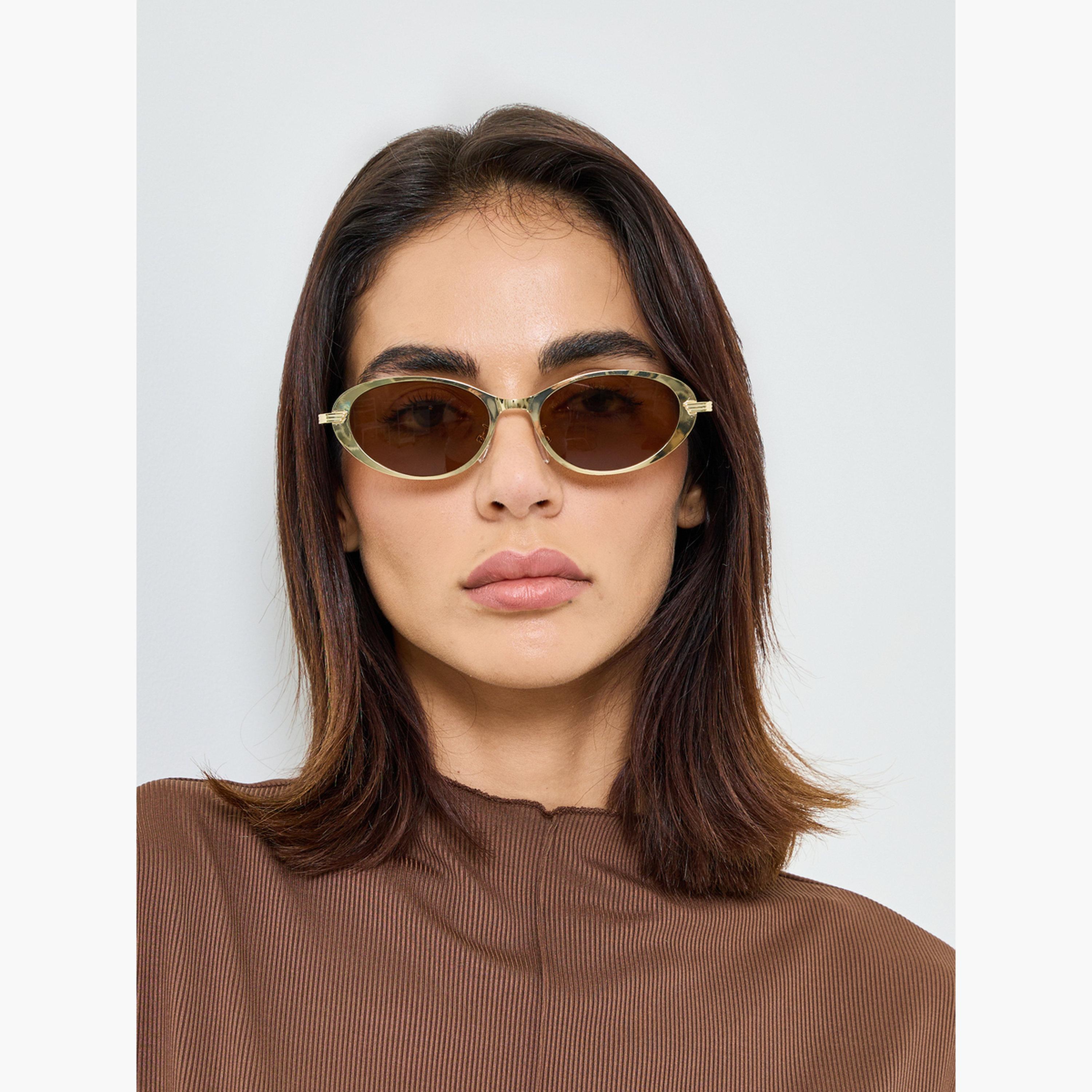 Styli Brown Oval Sunglasses-women-sunglasses-image-2