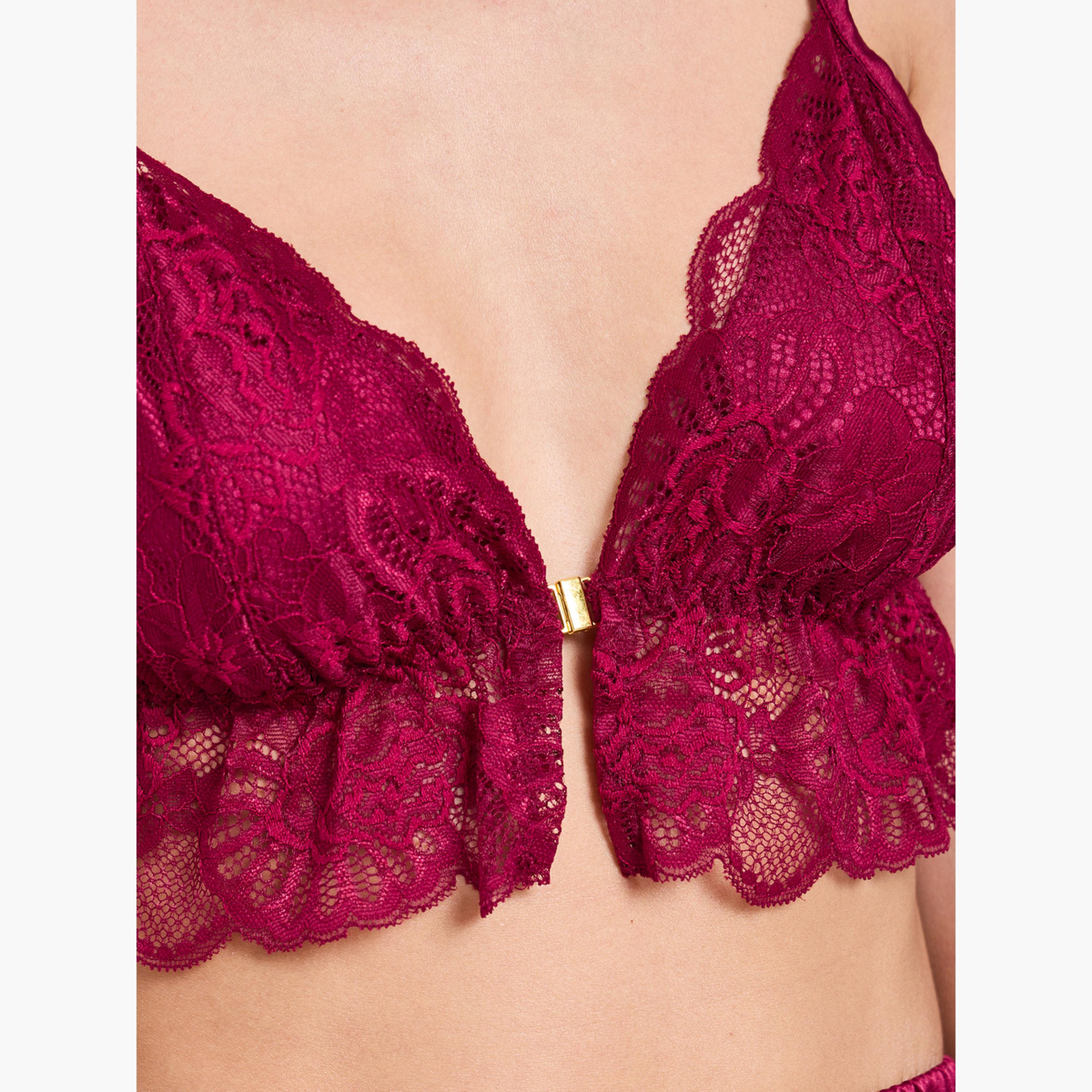 طقم من 3 قطع براليت دانتيل وشورت وروب-women-clothing-lingerie-lingeriesets-image-8