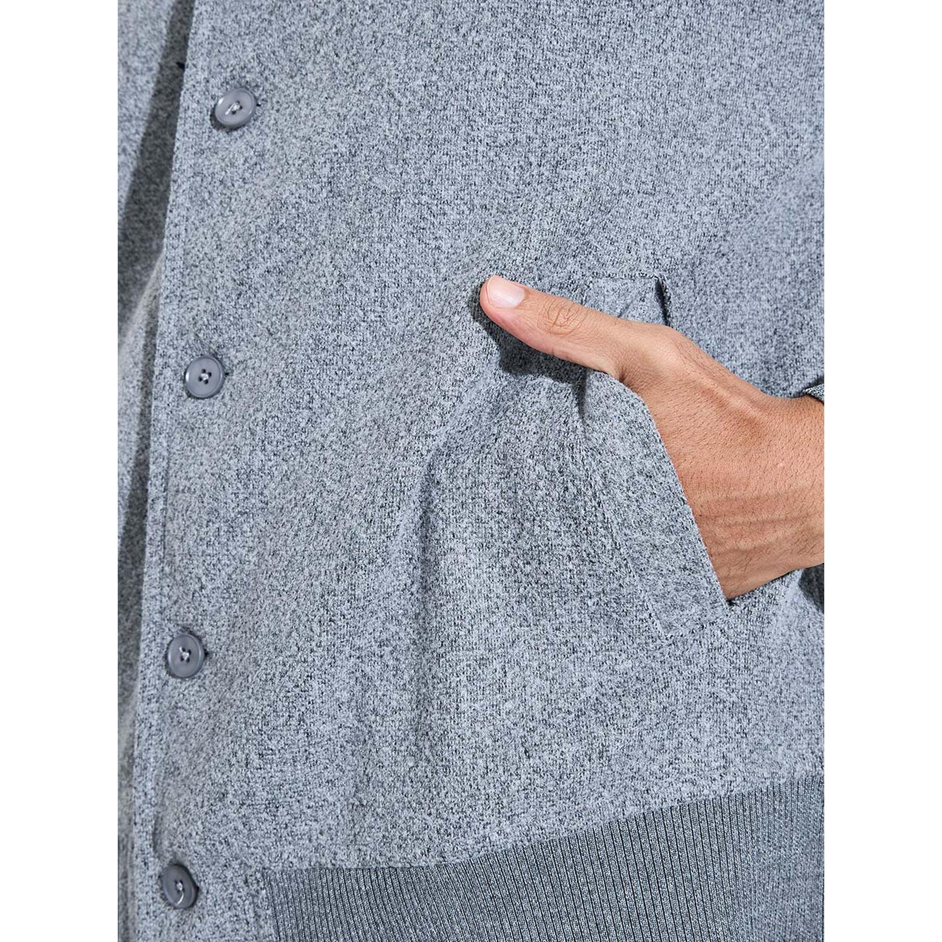 Styli Grey Textured Button-Up Jacket-men-winterwear-jacketsandblazers-image-6