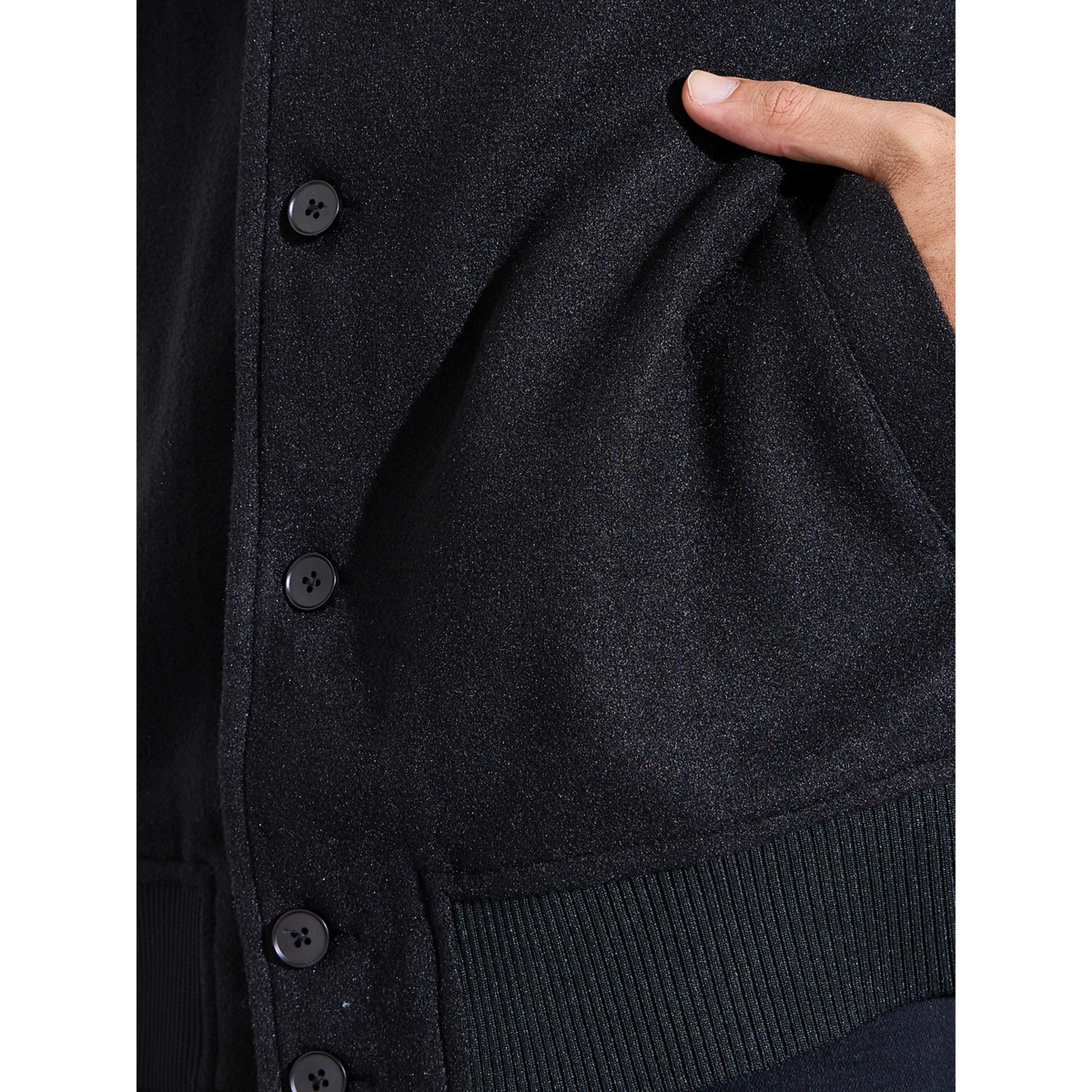 Styli Black Solid Button-Up Jacket-men-clothing-jacketsandblazers-jackets-image-5