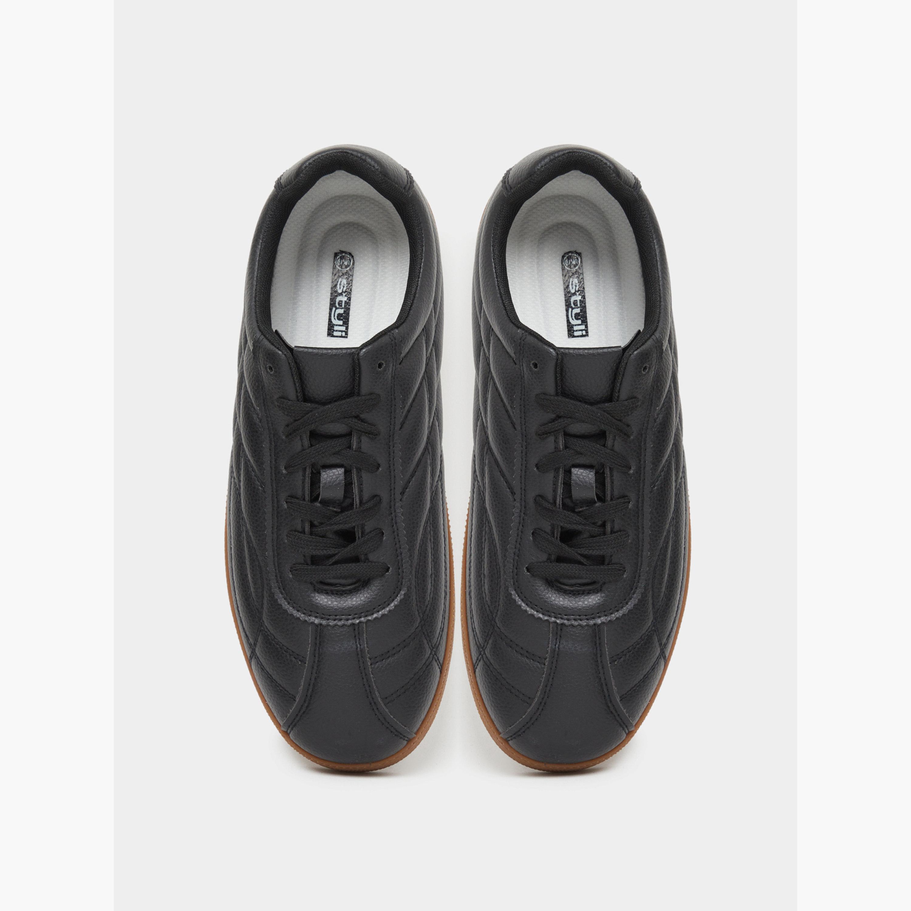 ستايلي - حذاء رياضي رجالي أسود مبطن برباط-men-shoes-sneakers-image-3