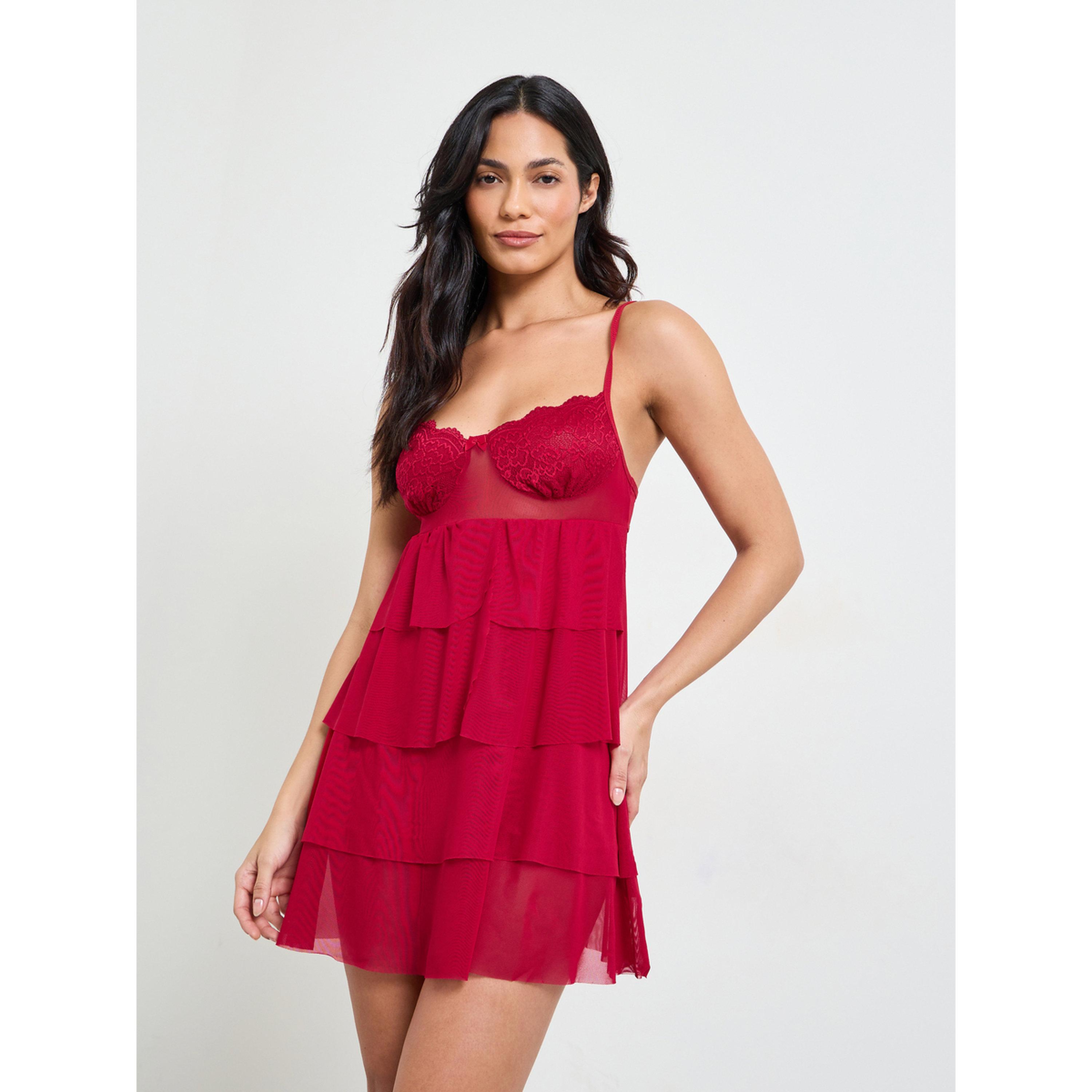طقم من قميص نوم وروب بتصميم طبقات-women-clothing-nightwear-robes-image-3