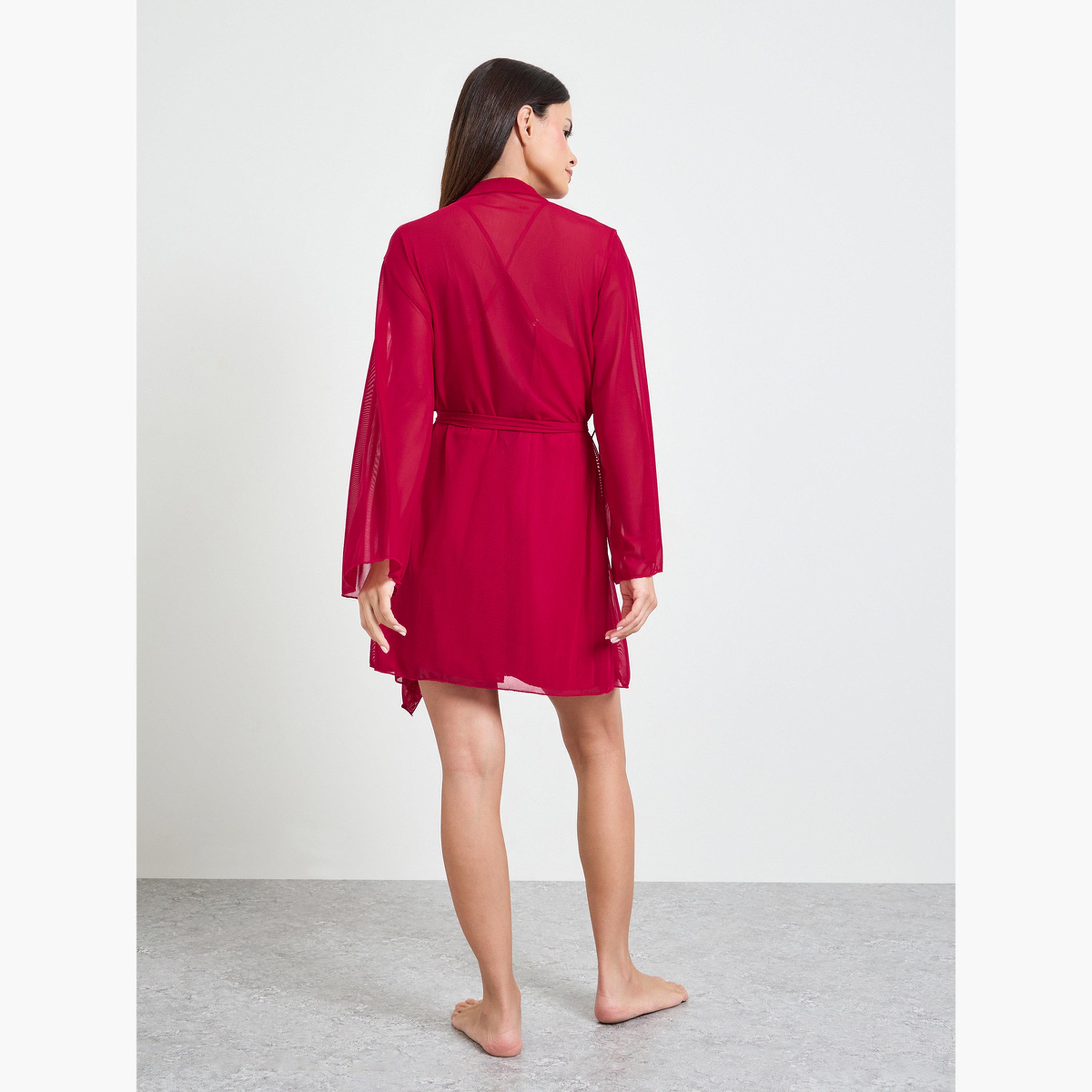 طقم من روب وقميص نوم بتصميم فراشة-women-clothing-nightwear-robes-image-5