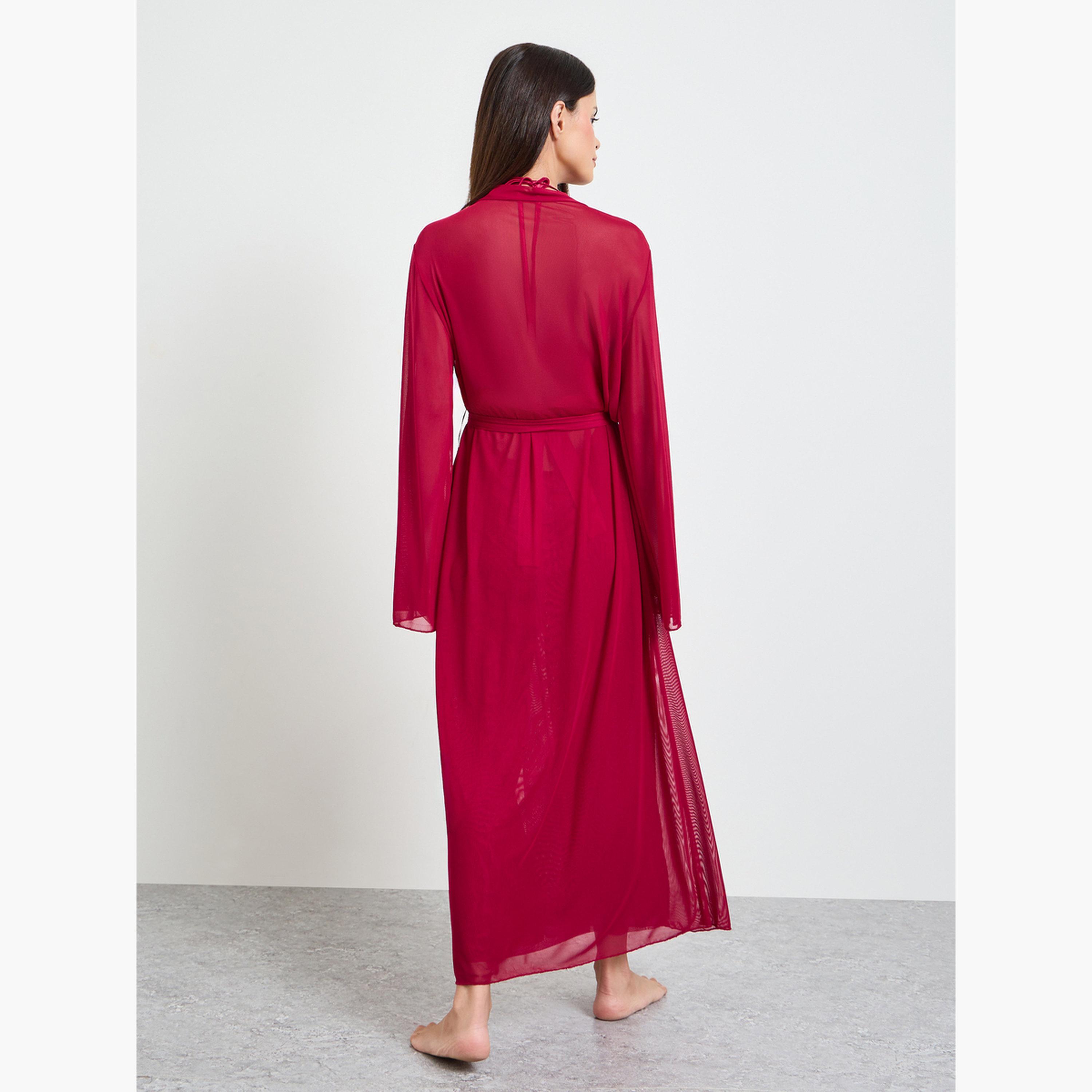 طقم من روب وقميص نوم دانتيل-women-clothing-nightwear-robes-image-4