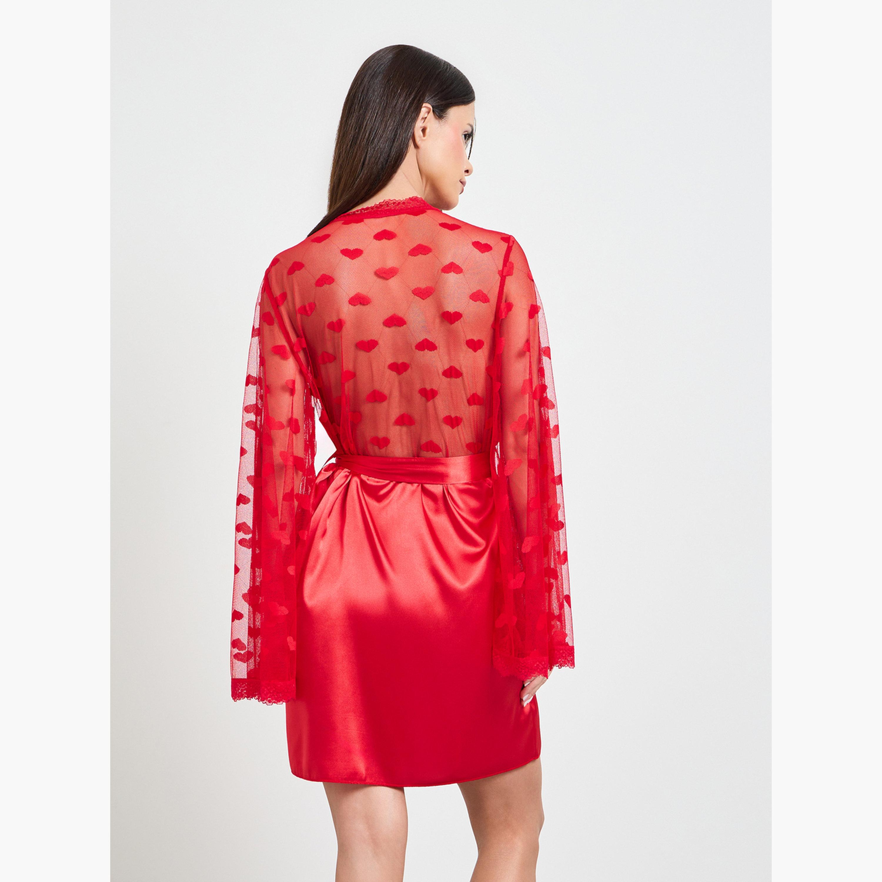 روب ساتان بقماش شبكي ونمط قلوب-women-clothing-nightwear-robes-image-4