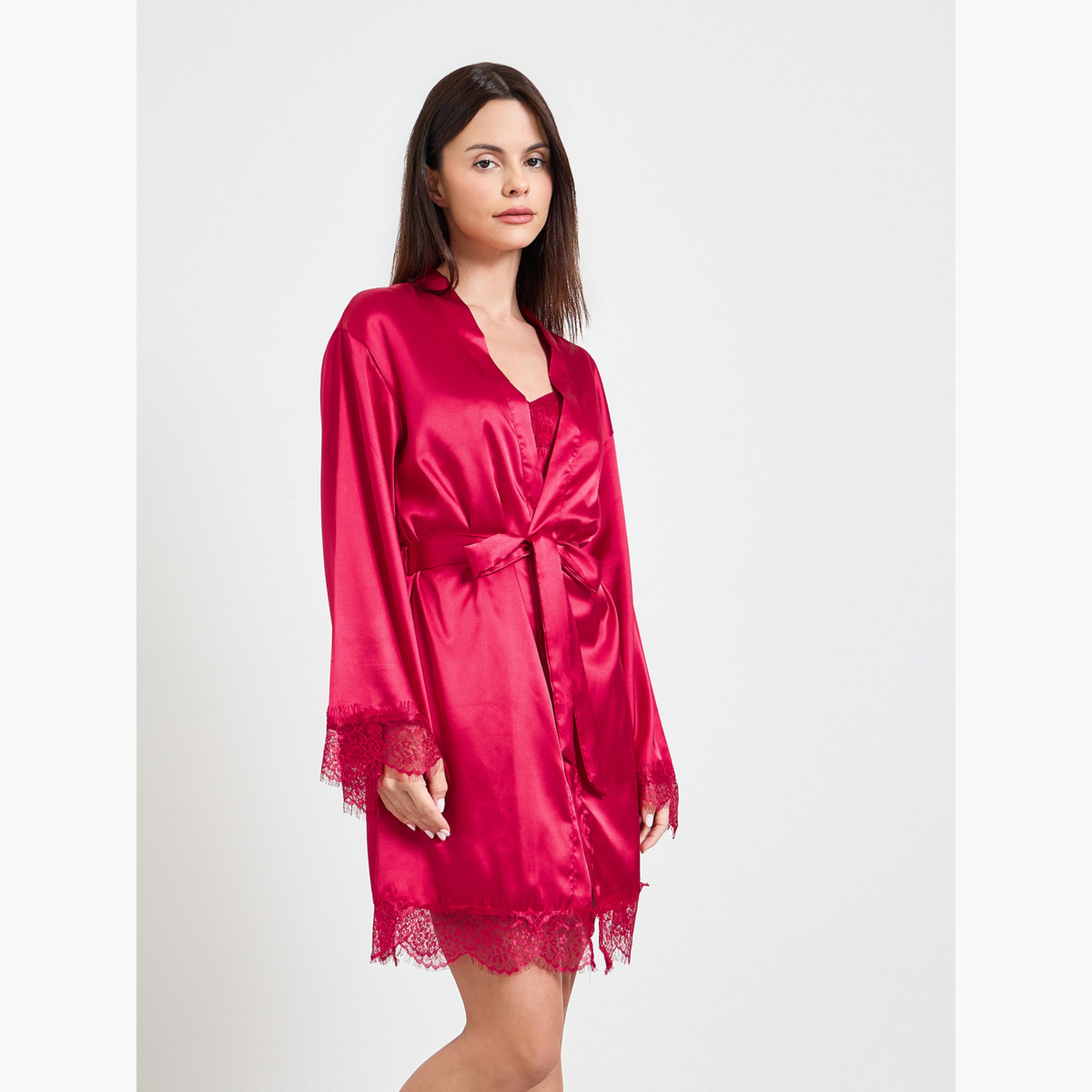 طقم من روب وقميص نوم ساتان بدانتيل-women-clothing-nightwear-robes-image-4
