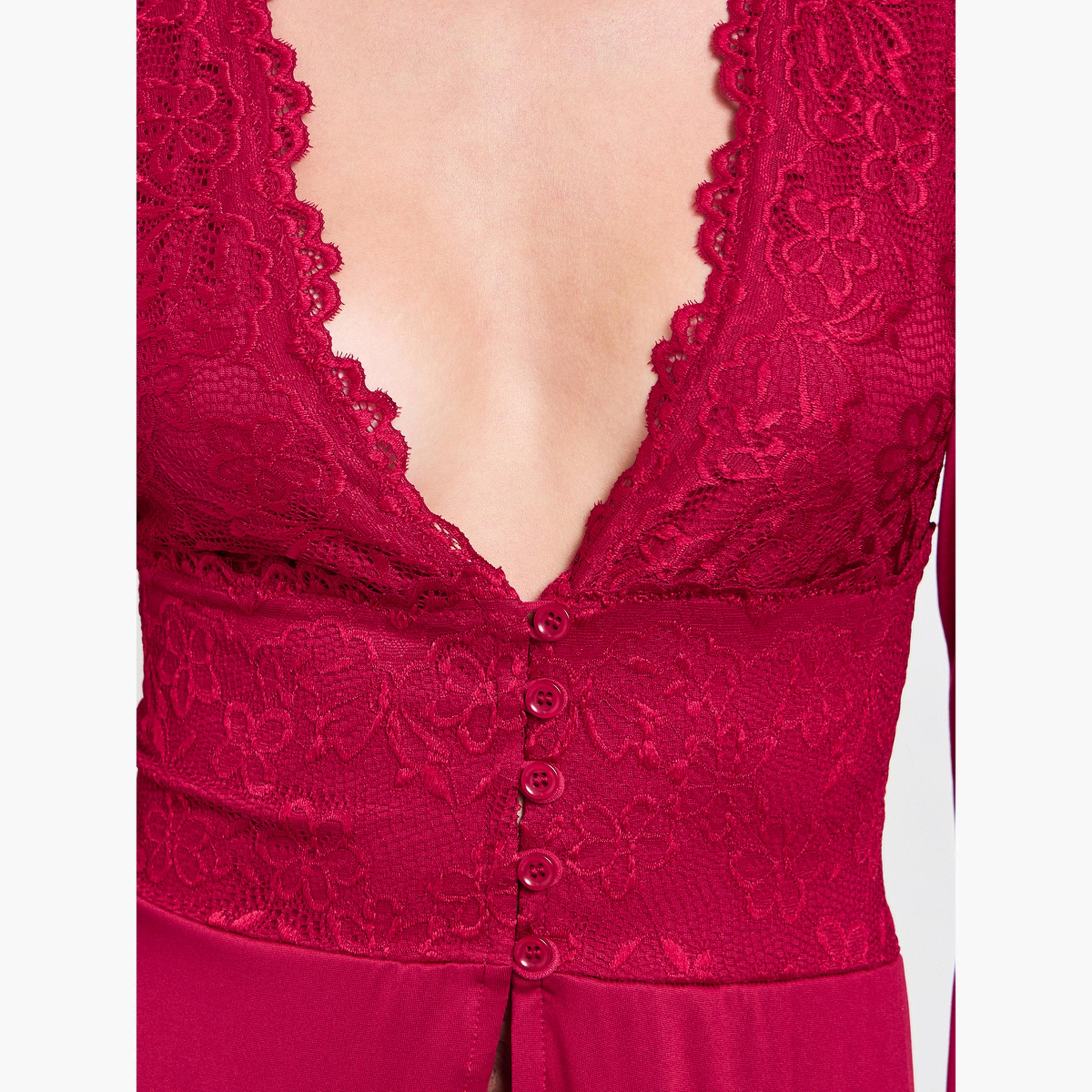 روب دانتيل بأكمام طويلة-women-clothing-nightwear-robes-image-5