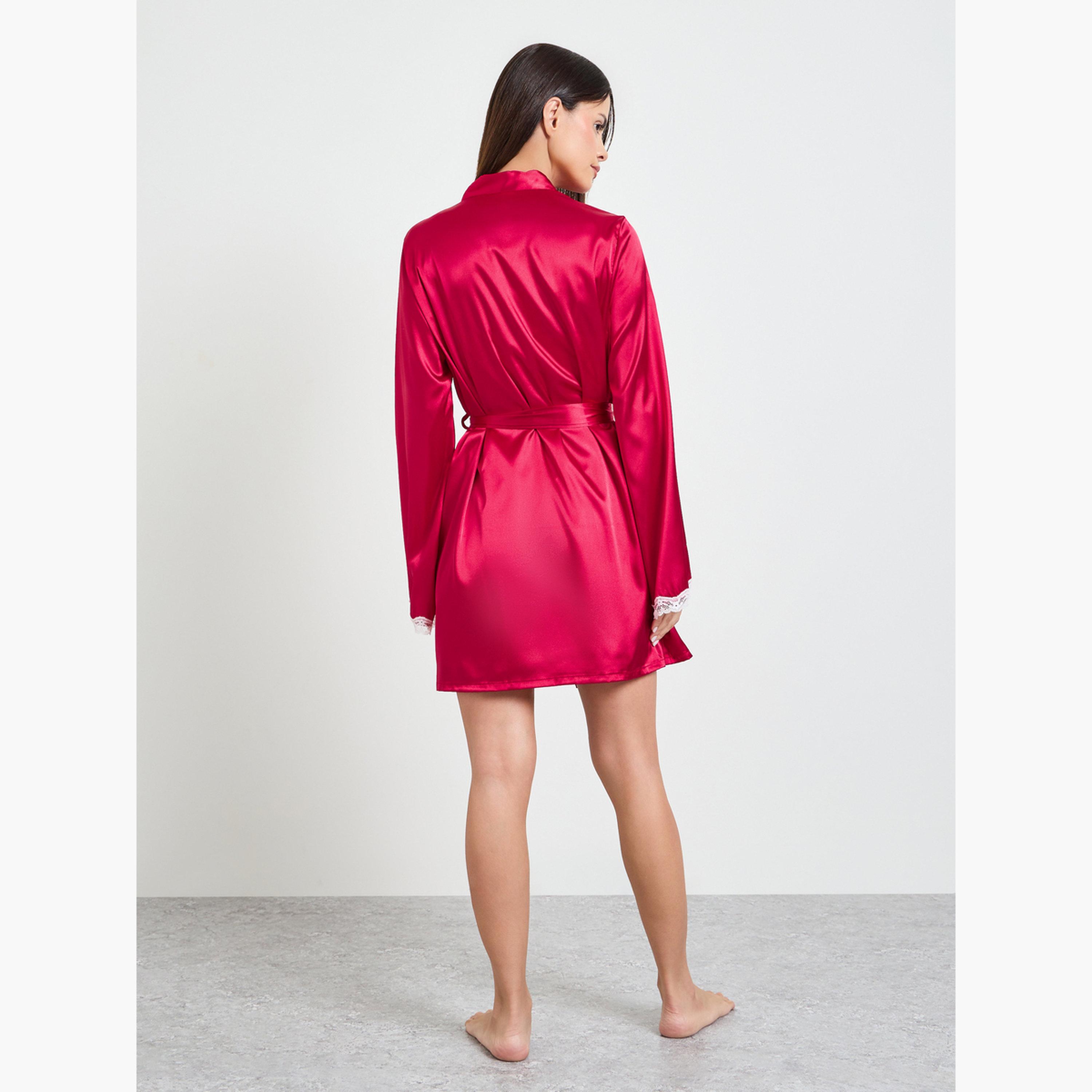 طقم من روب وقميص نوم بتفاصيل دانتيل-women-clothing-nightwear-robes-image-5
