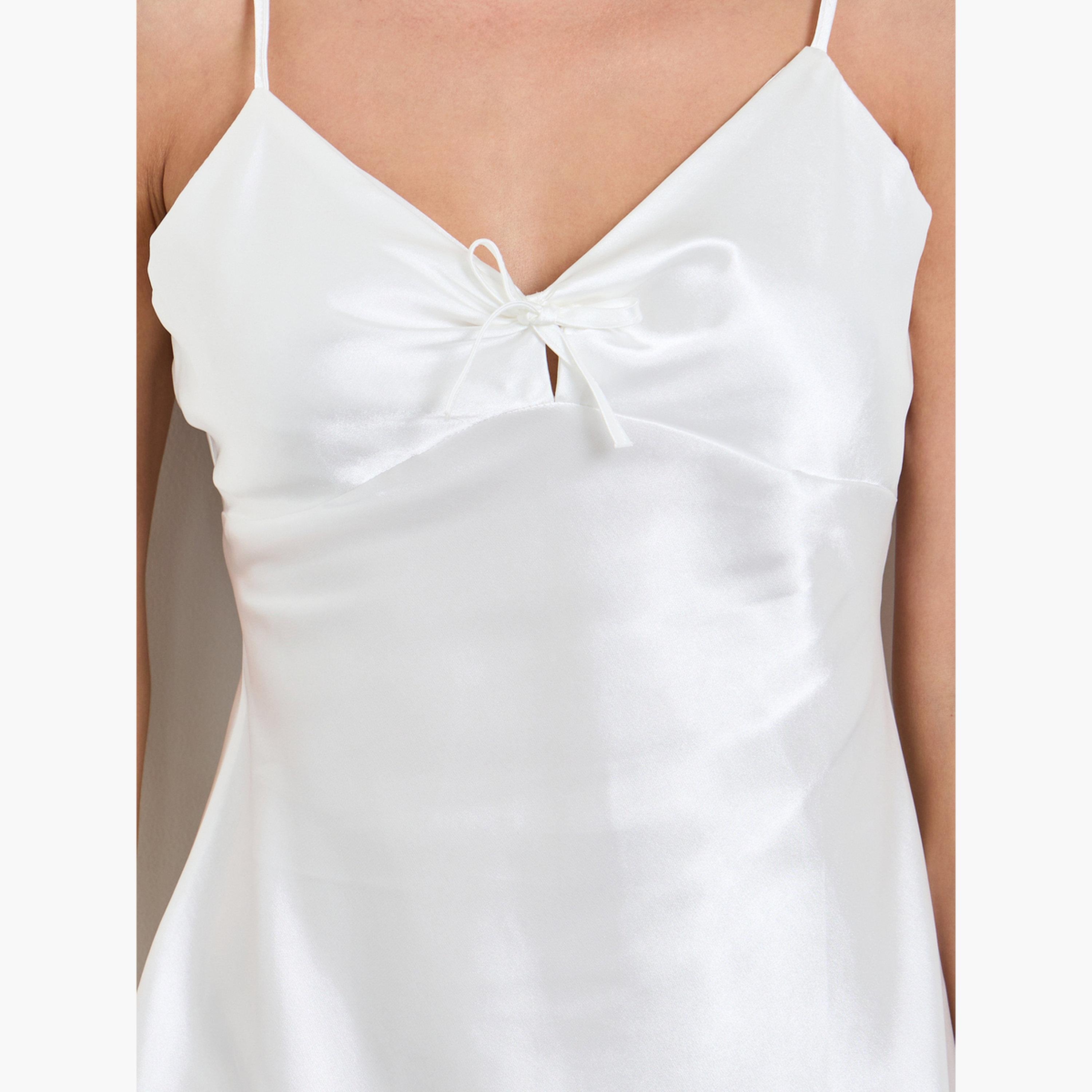 Take Two White Long Sleeve Satin Robe-women-clothing-nightwear-robes-image-6