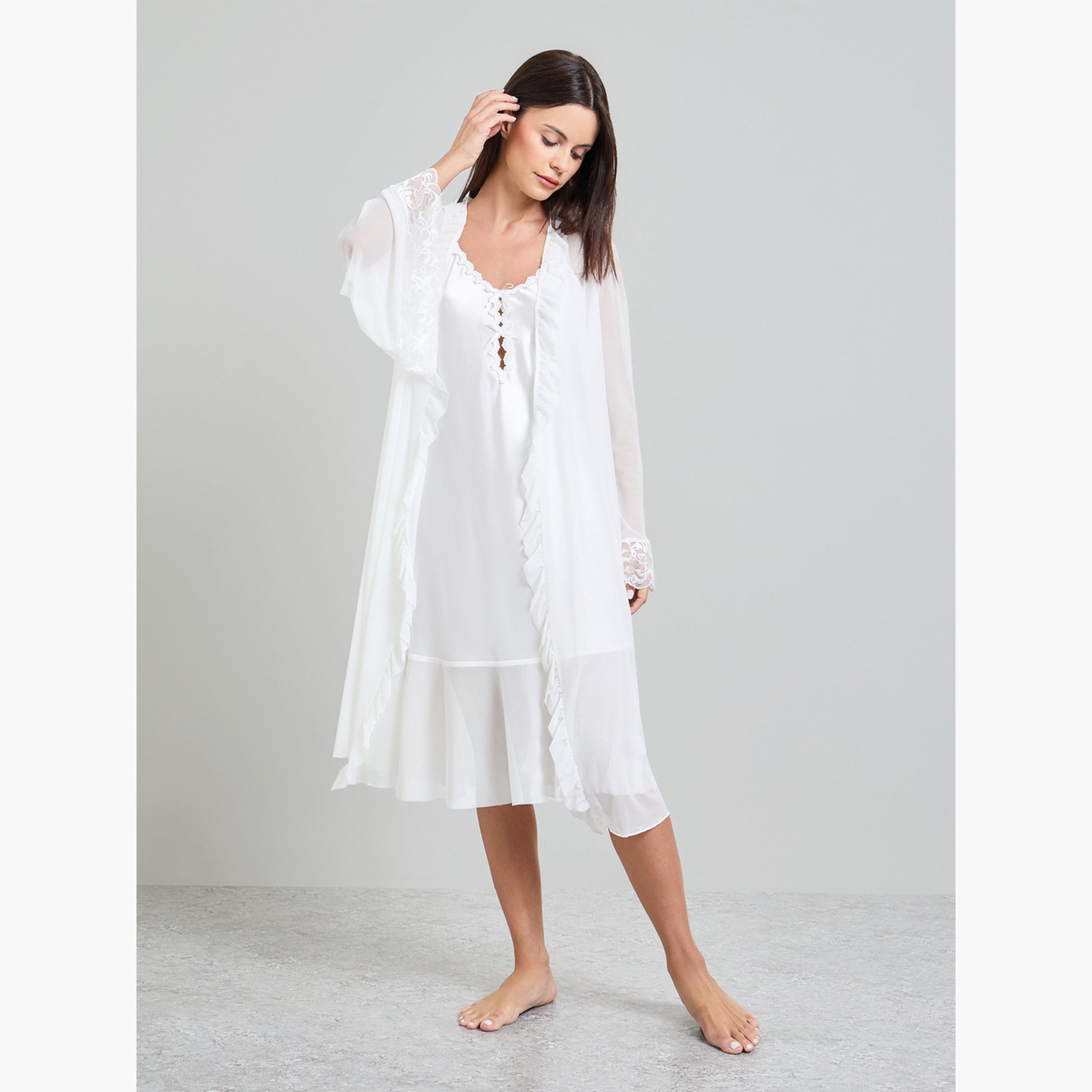 Take Two White Long Sleeve Robe-women-clothing-nightwear-robes-image-2