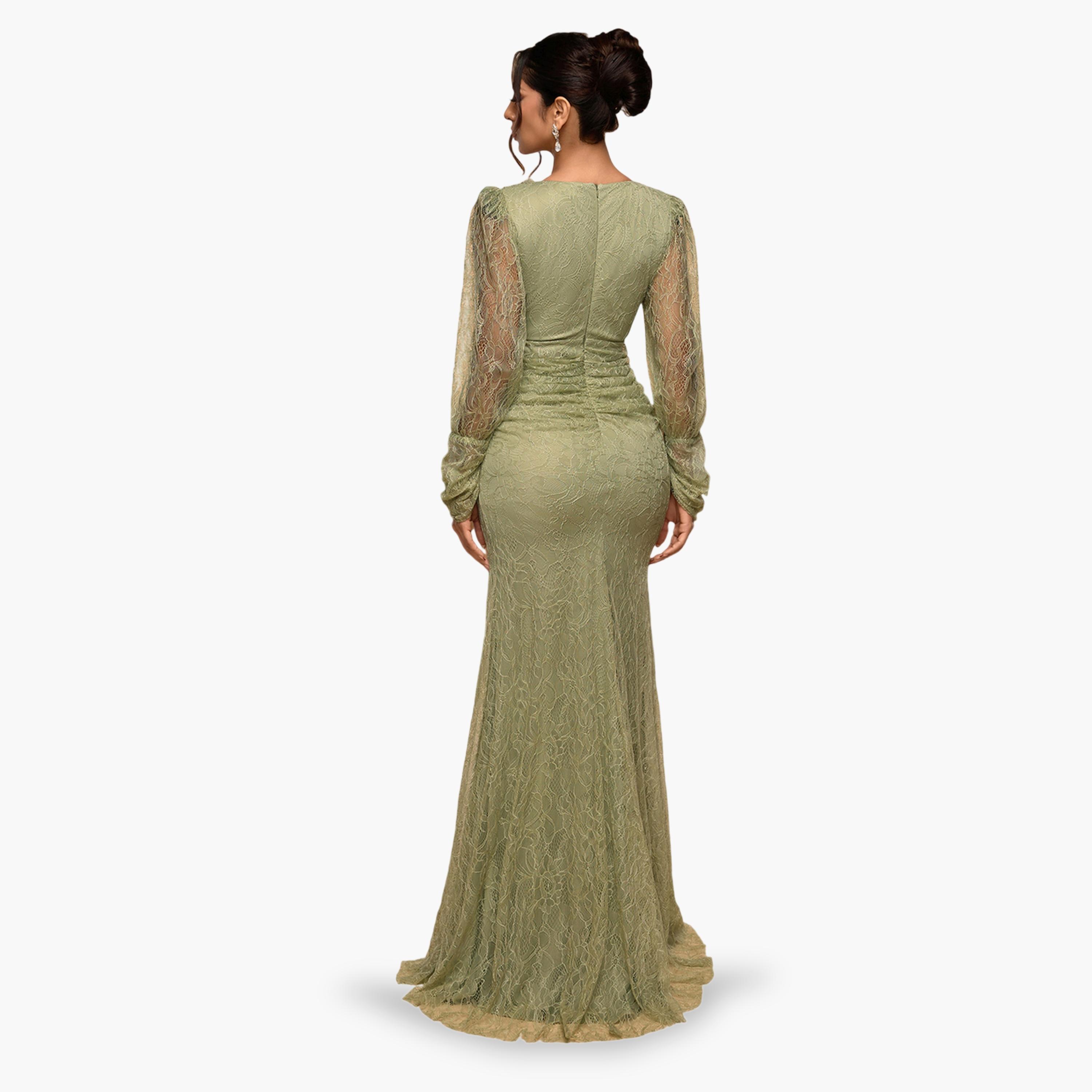 فستان طويل بتفاصيل دانتيل وفتحة-women-clothing-dresses-image-3