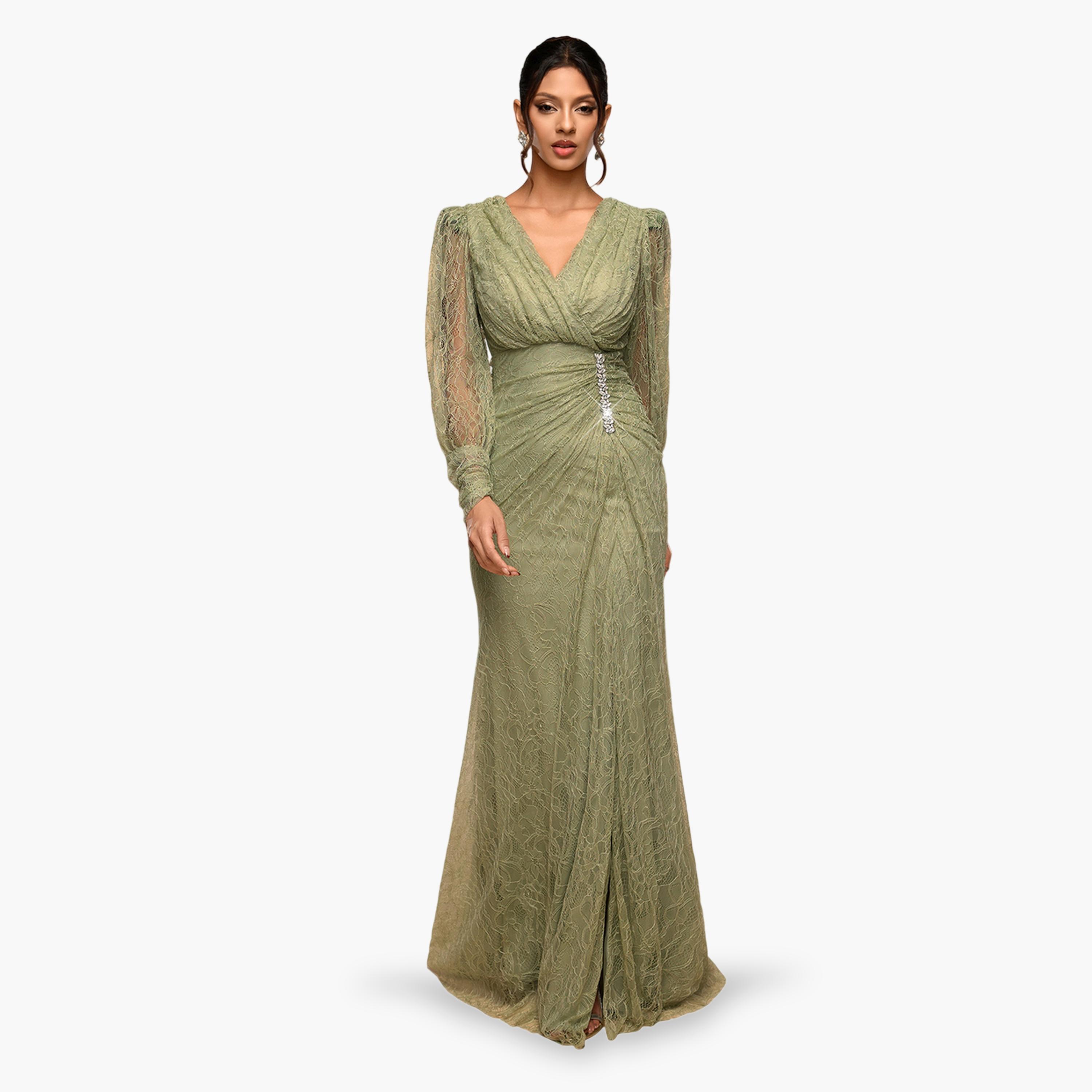 فستان طويل بتفاصيل دانتيل وفتحة-women-clothing-dresses-image-5