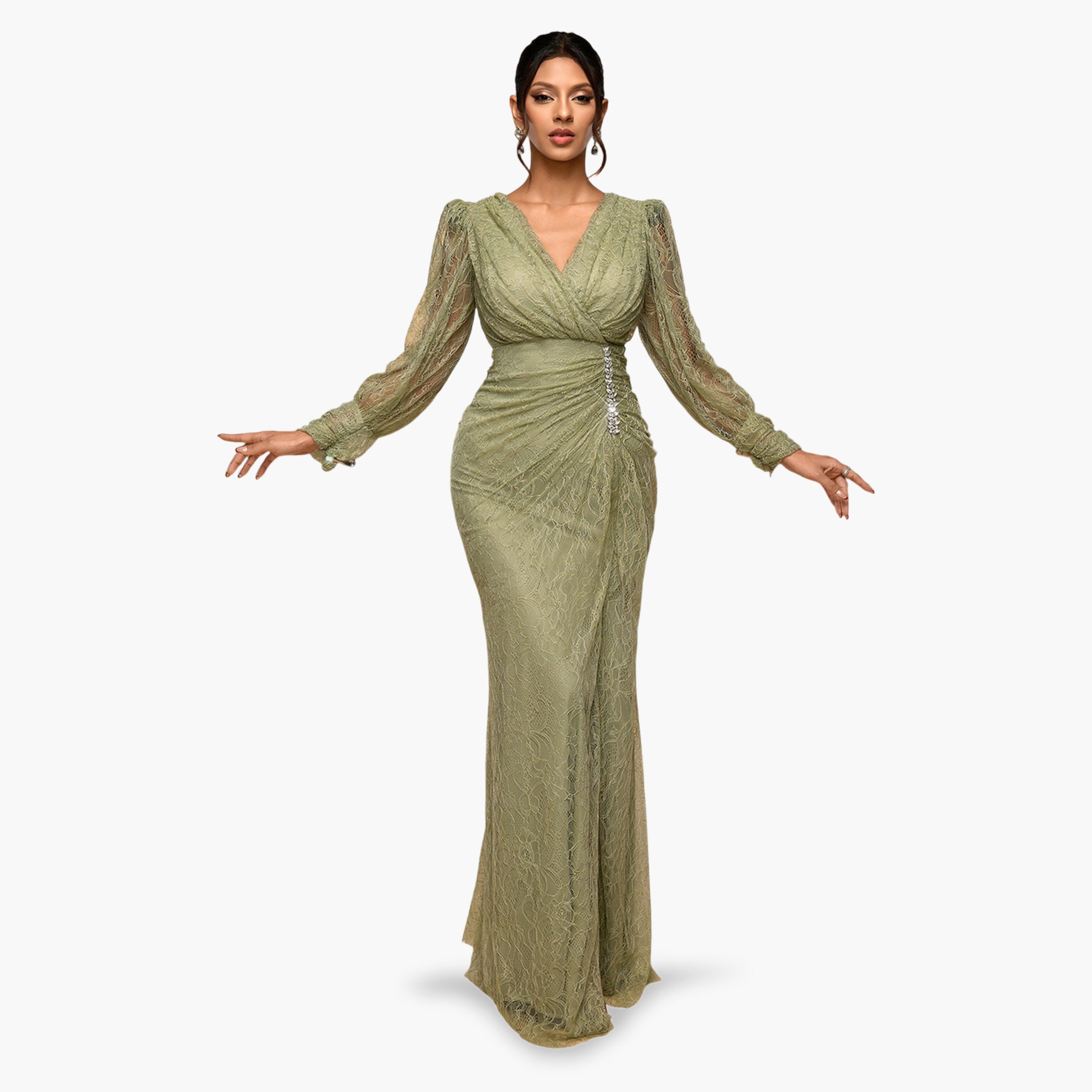 فستان طويل بتفاصيل دانتيل وفتحة-women-clothing-dresses-image-6