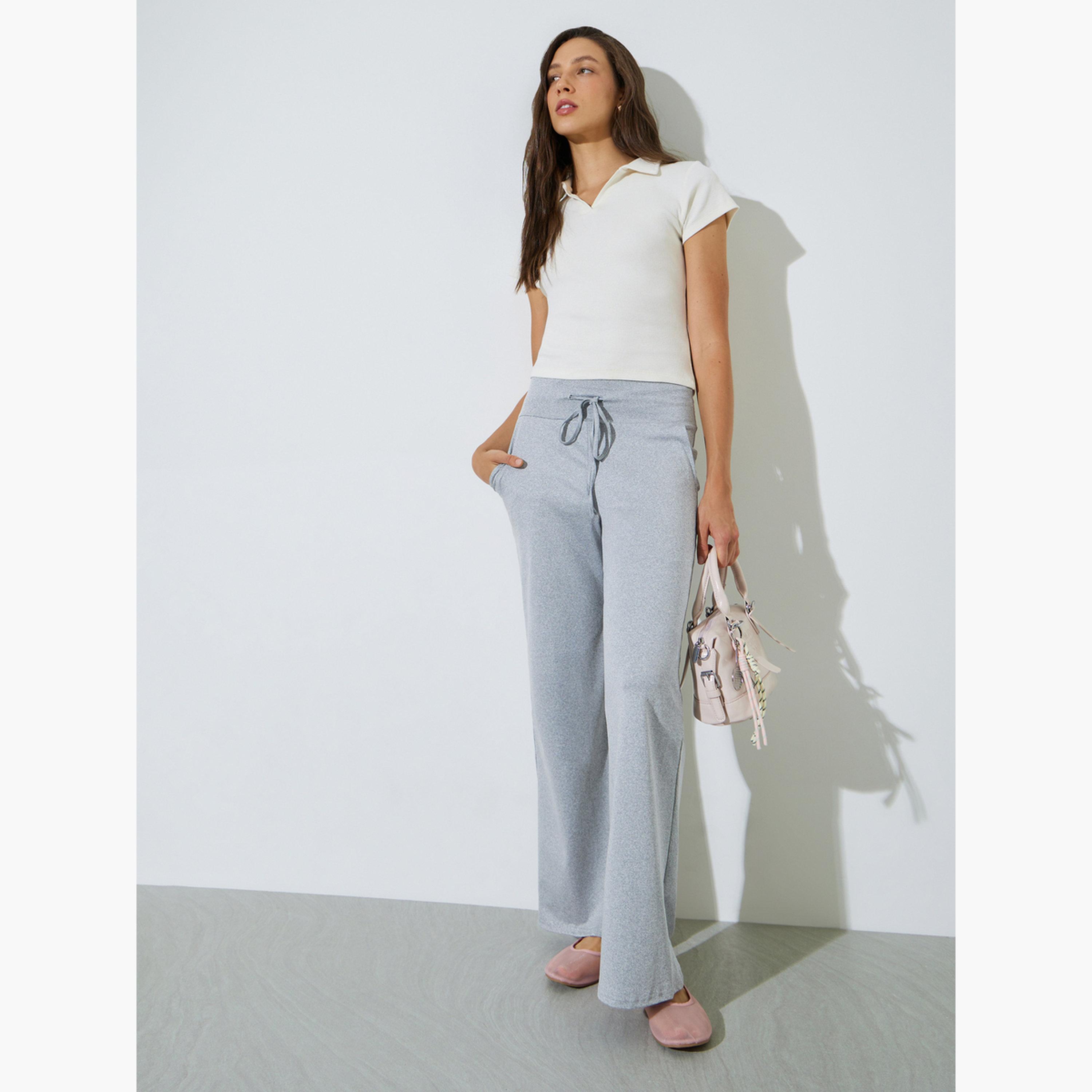 بنطال بقصة مستقيمة مع رباط سحب-women-clothing-bottoms-joggers-image-2