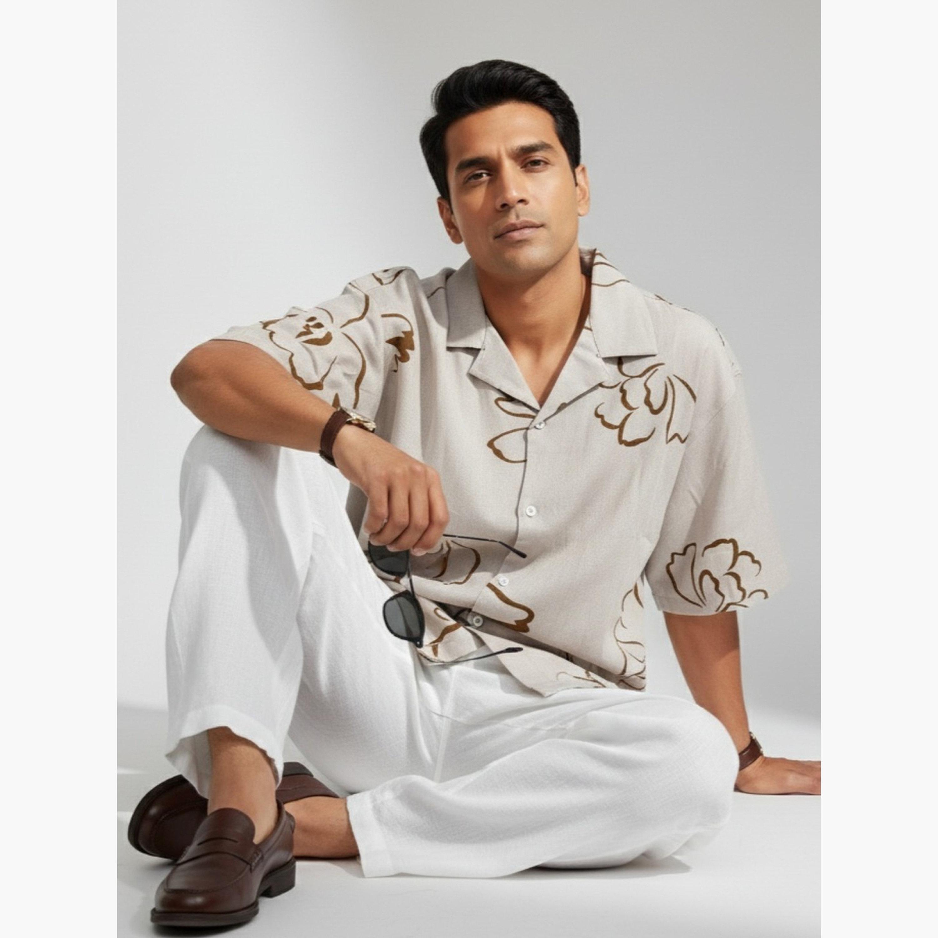 ترولوم & × ستايلي - قميص رجالي كلاسيكي بطبعة زهور كاجوال-men-clothing-shirts-image-5