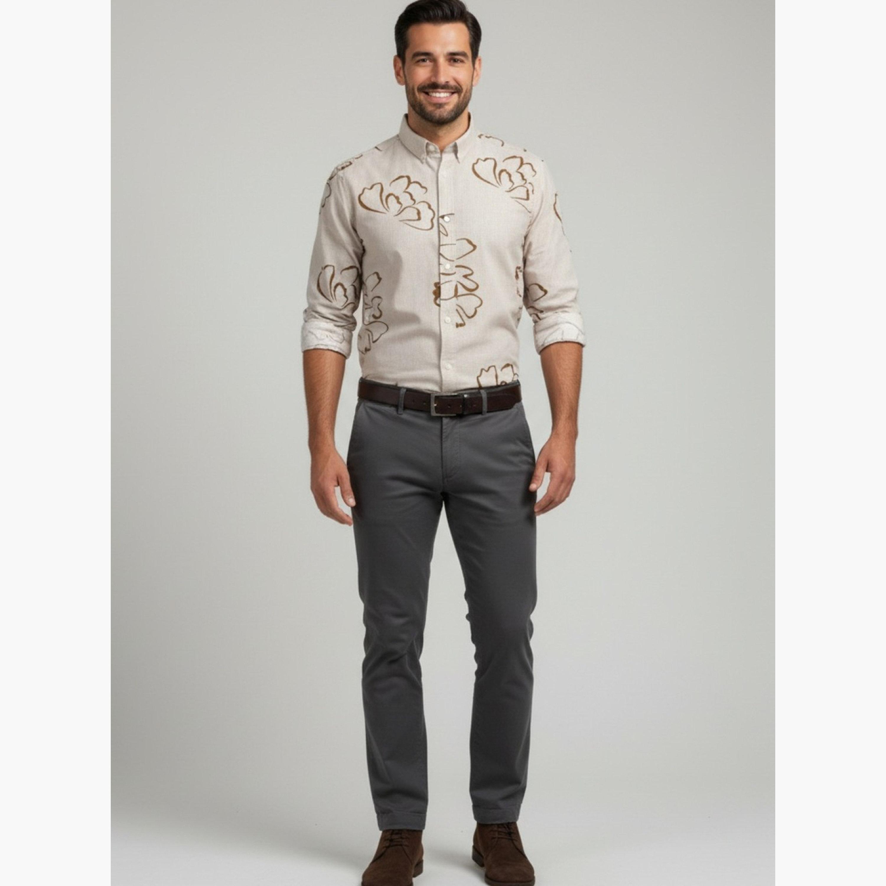 ترولوم & × ستايلي - قميص رجالي كلاسيكي بطبعة زهور كاجوال-men-clothing-shirts-image-2