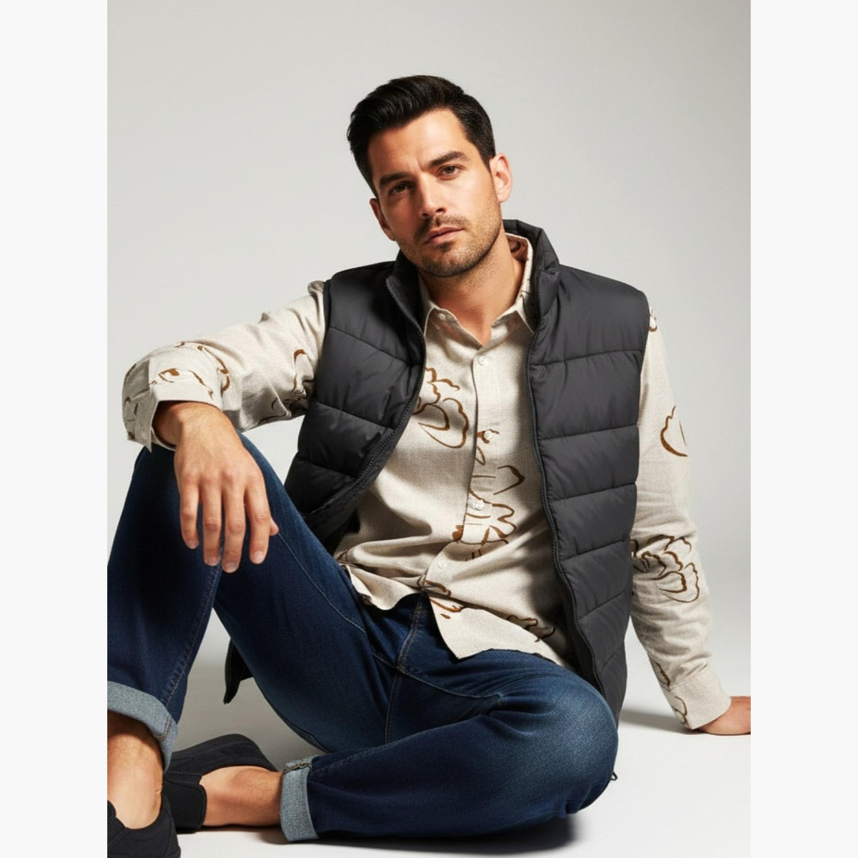 ترولوم & × ستايلي - قميص رجالي كلاسيكي بطبعة زهور كاجوال-men-clothing-shirts-image-4