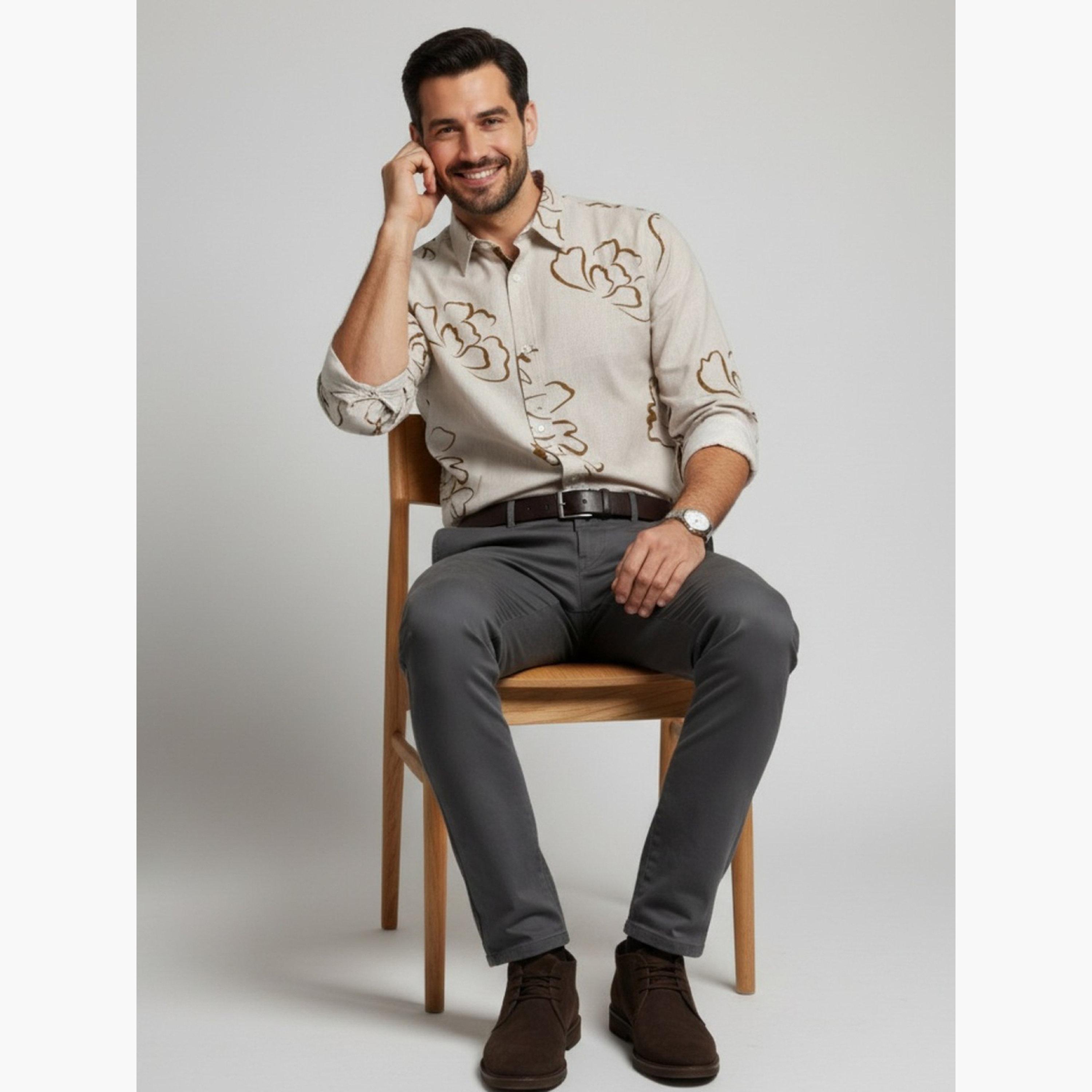 ترولوم & × ستايلي - قميص رجالي كلاسيكي بطبعة زهور كاجوال-men-clothing-shirts-image-5