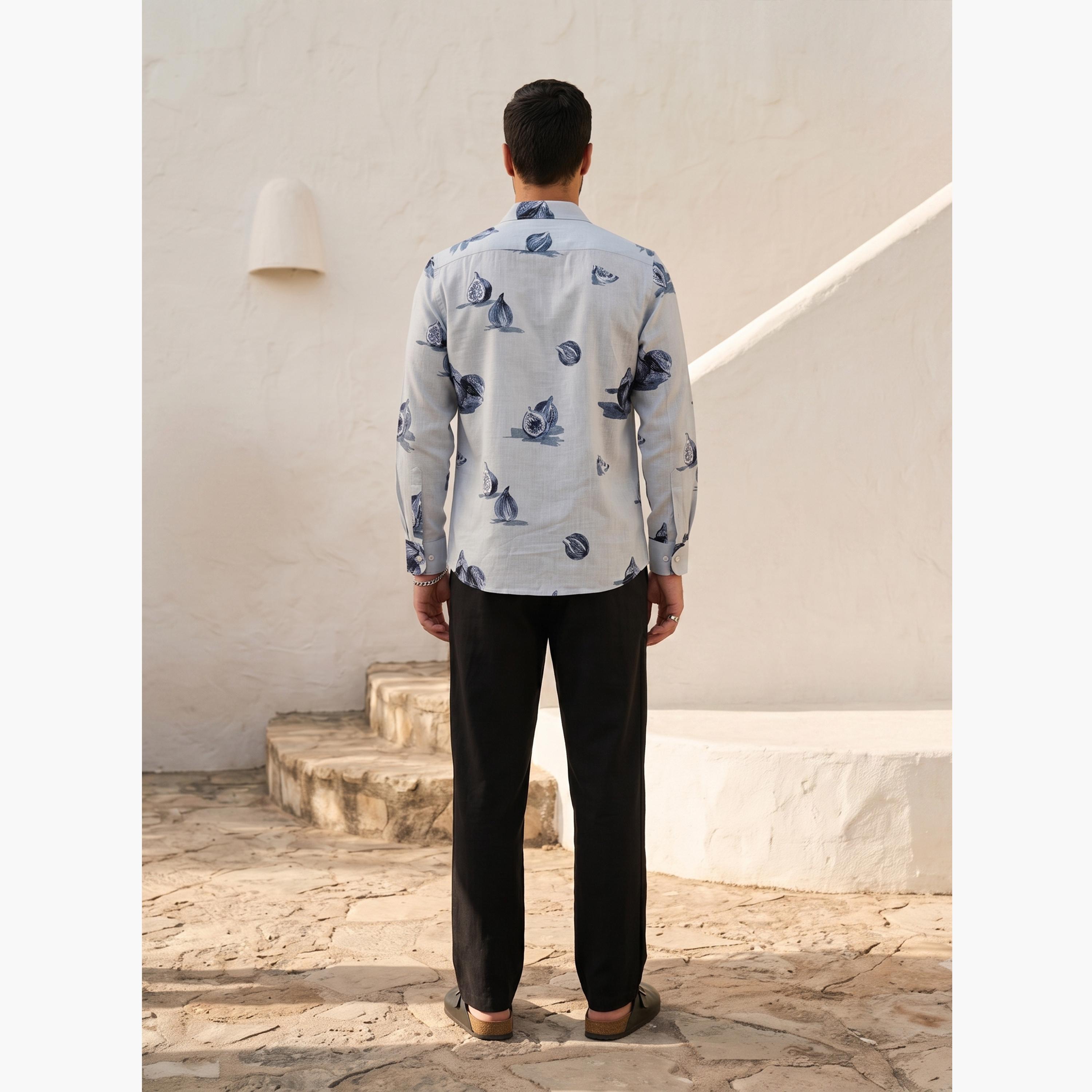قميص كاجوال مطبوع بقصة مريحة للرجال-men-clothing-shirts-image-2