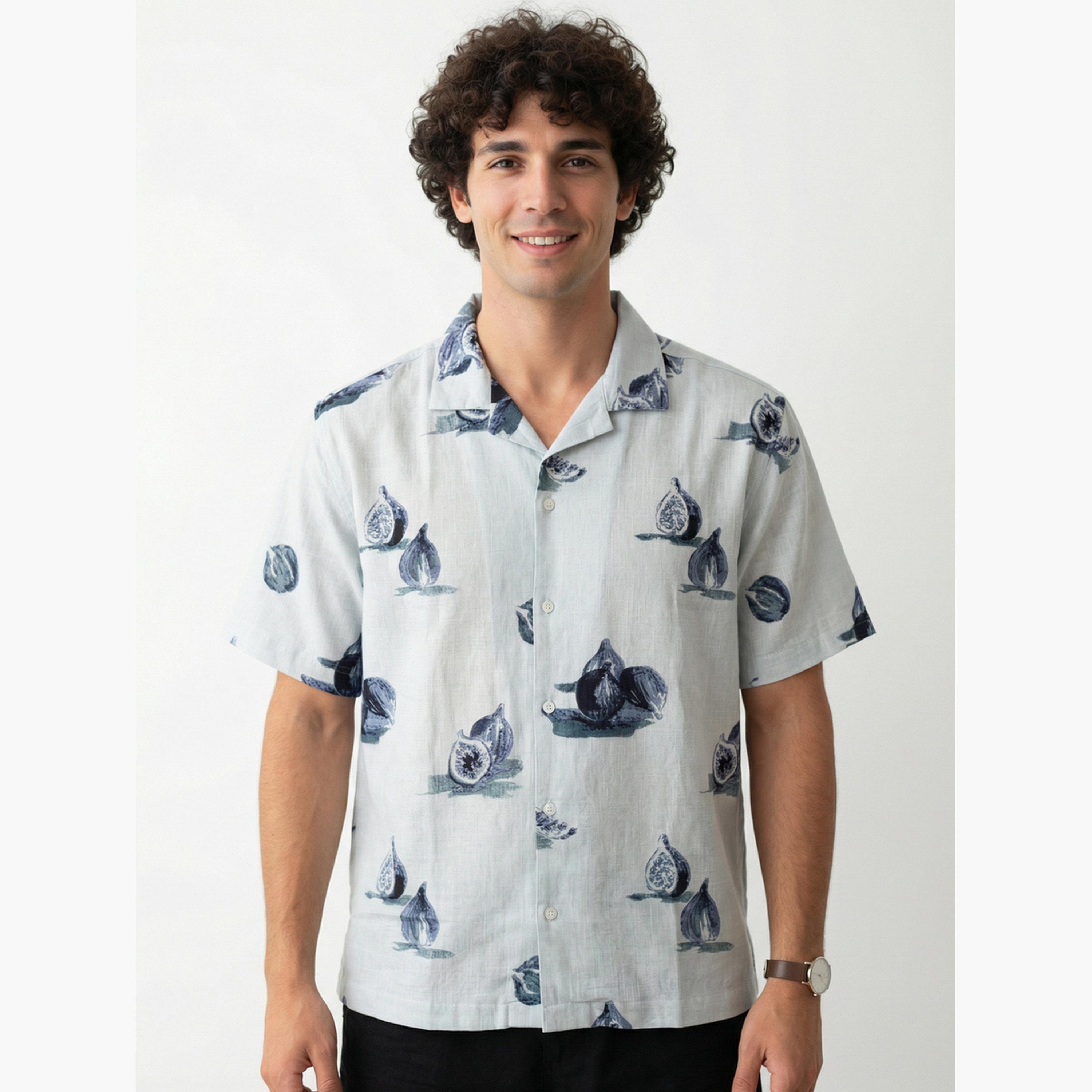 قميص كاجوال مطبوع بقصة مريحة للرجال-men-clothing-shirts-image-1