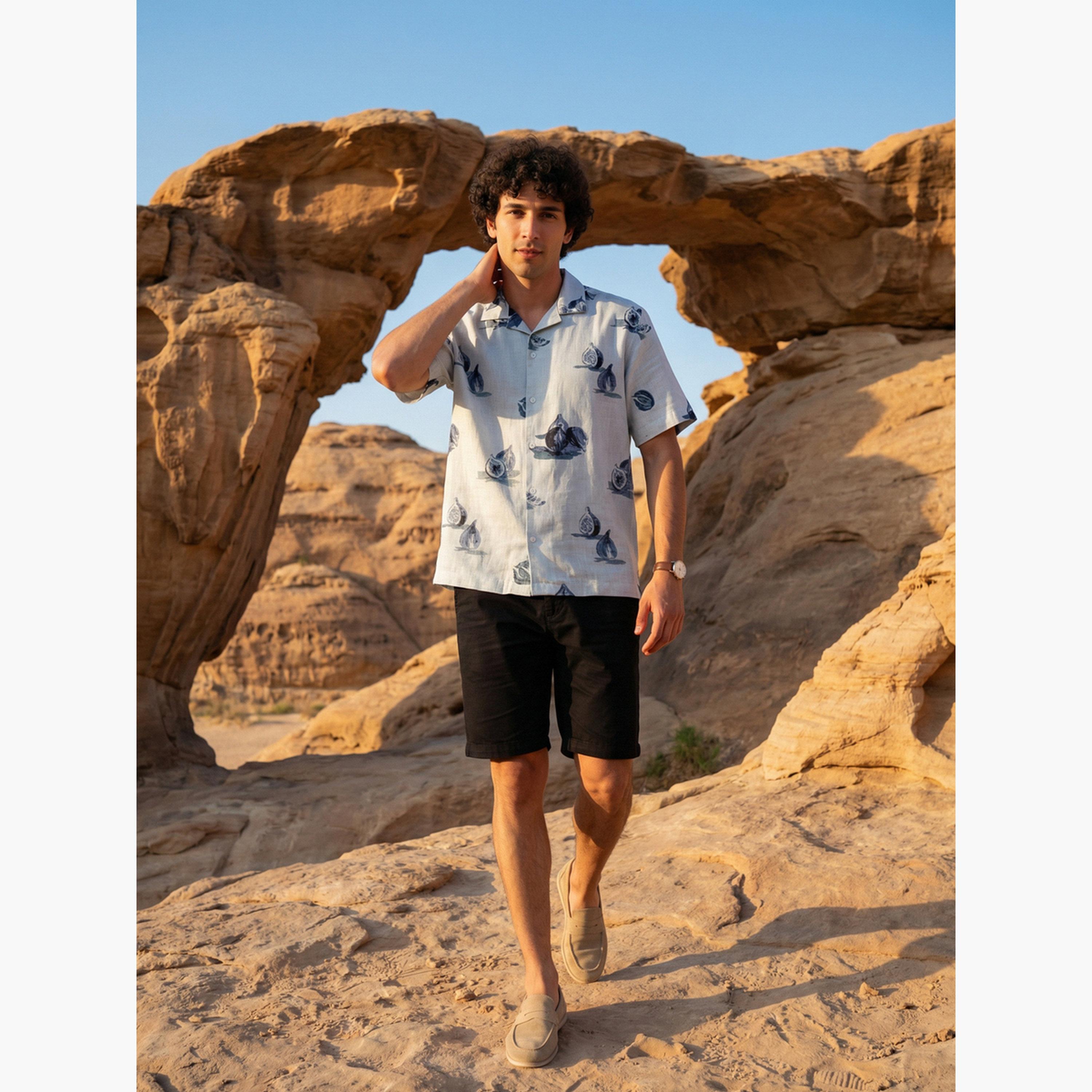 قميص كاجوال مطبوع بقصة مريحة للرجال-men-clothing-shirts-image-2