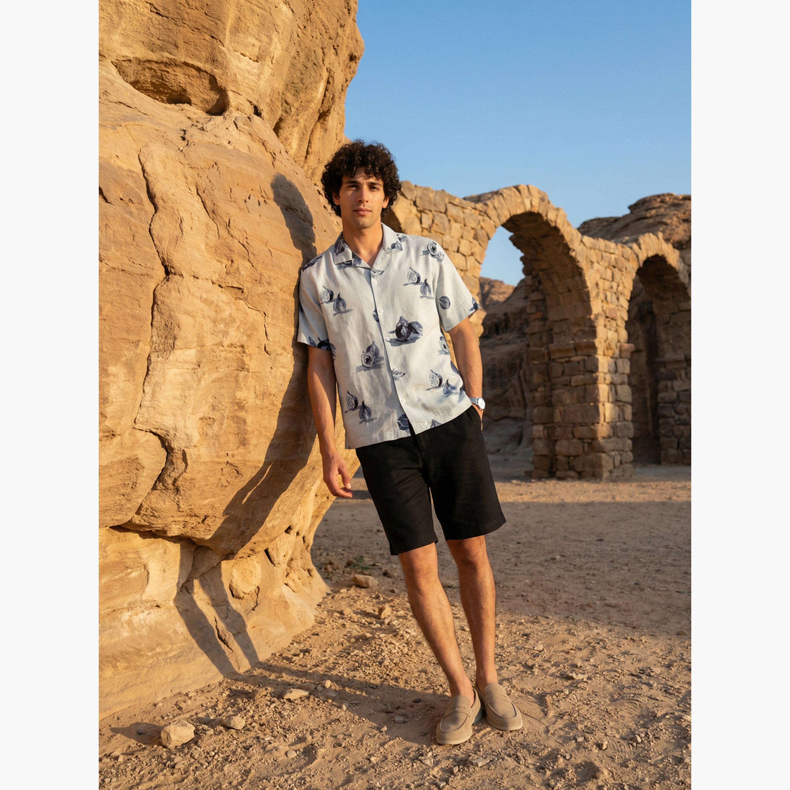 قميص كاجوال مطبوع بقصة مريحة للرجال-men-clothing-shirts-image-4