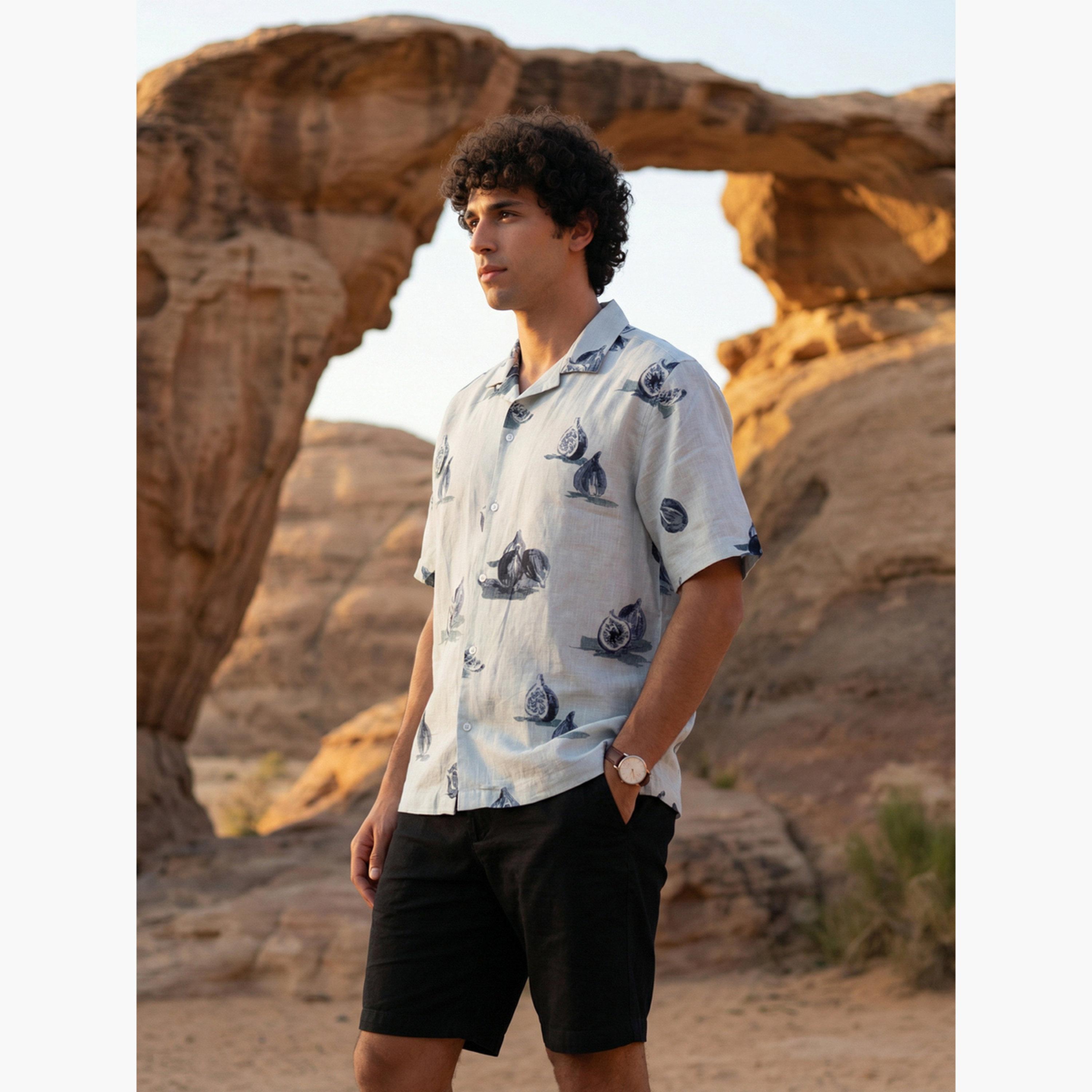 قميص كاجوال مطبوع بقصة مريحة للرجال-men-clothing-shirts-image-6