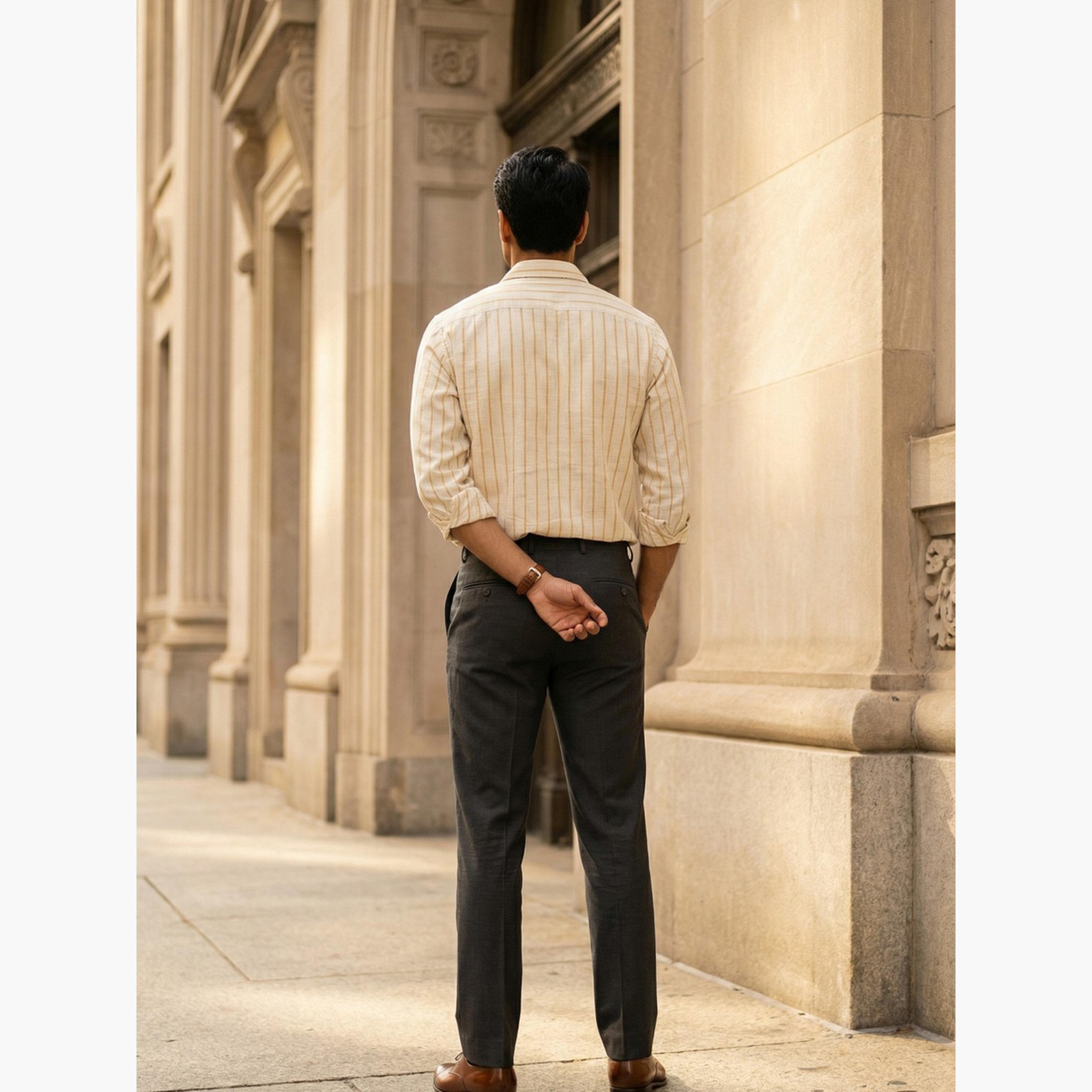 TRULOOM & X Styli Men Comfort Striped Casual Shirt-men-clothing-shirts-image-5