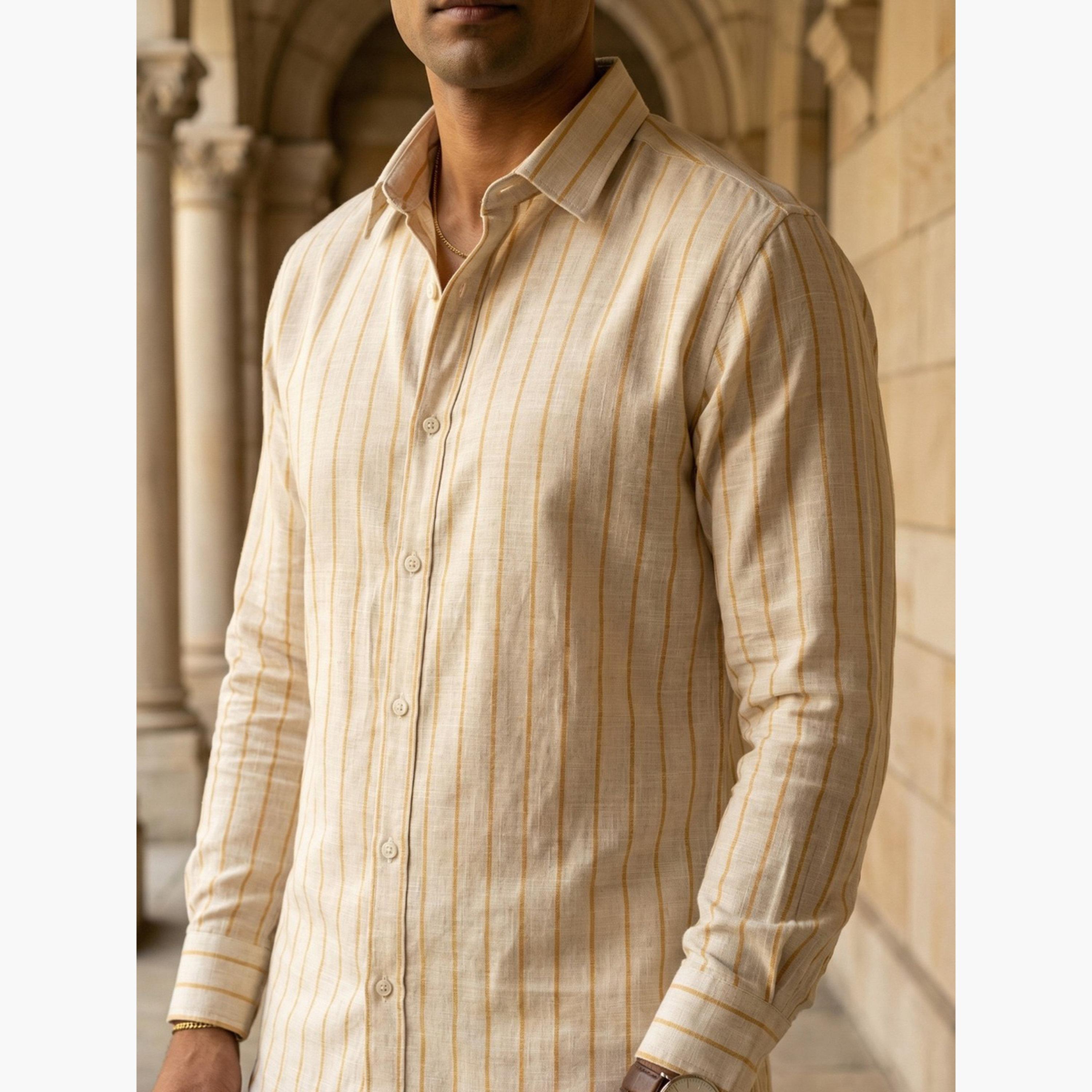 TRULOOM & X Styli Men Comfort Striped Casual Shirt-men-clothing-shirts-image-7