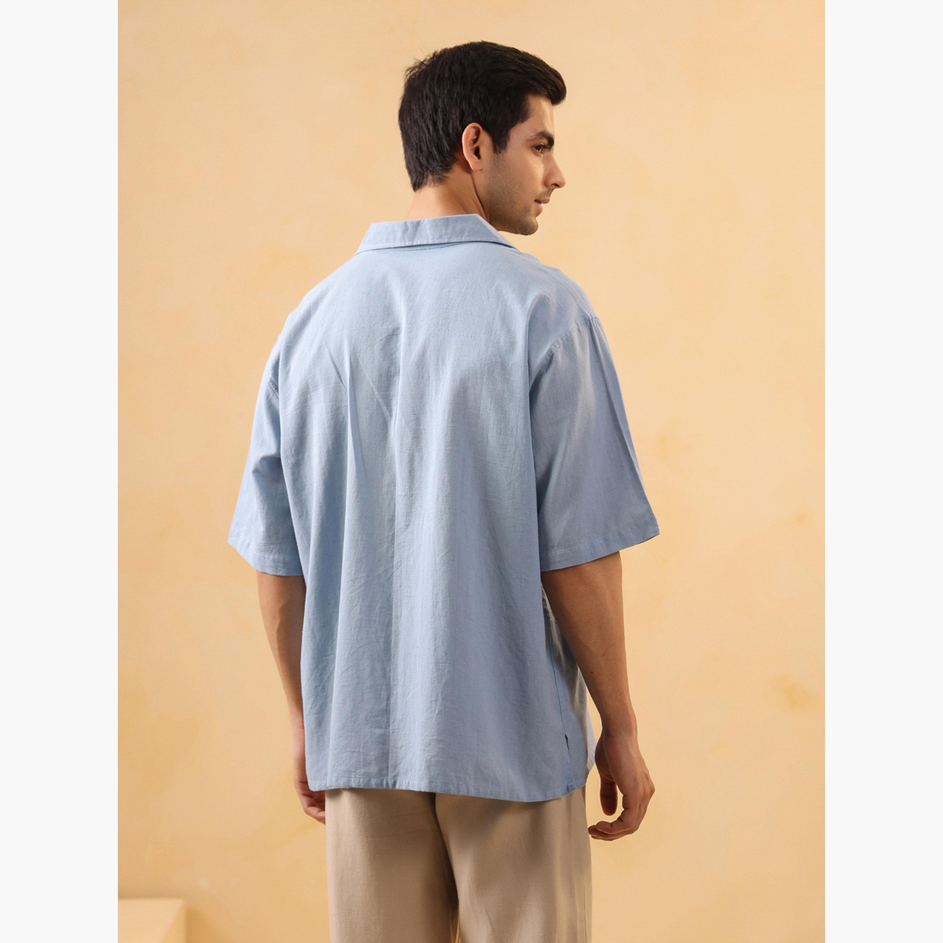 قميص قطن واسع سادة للرجال-men-clothing-shirts-image-5