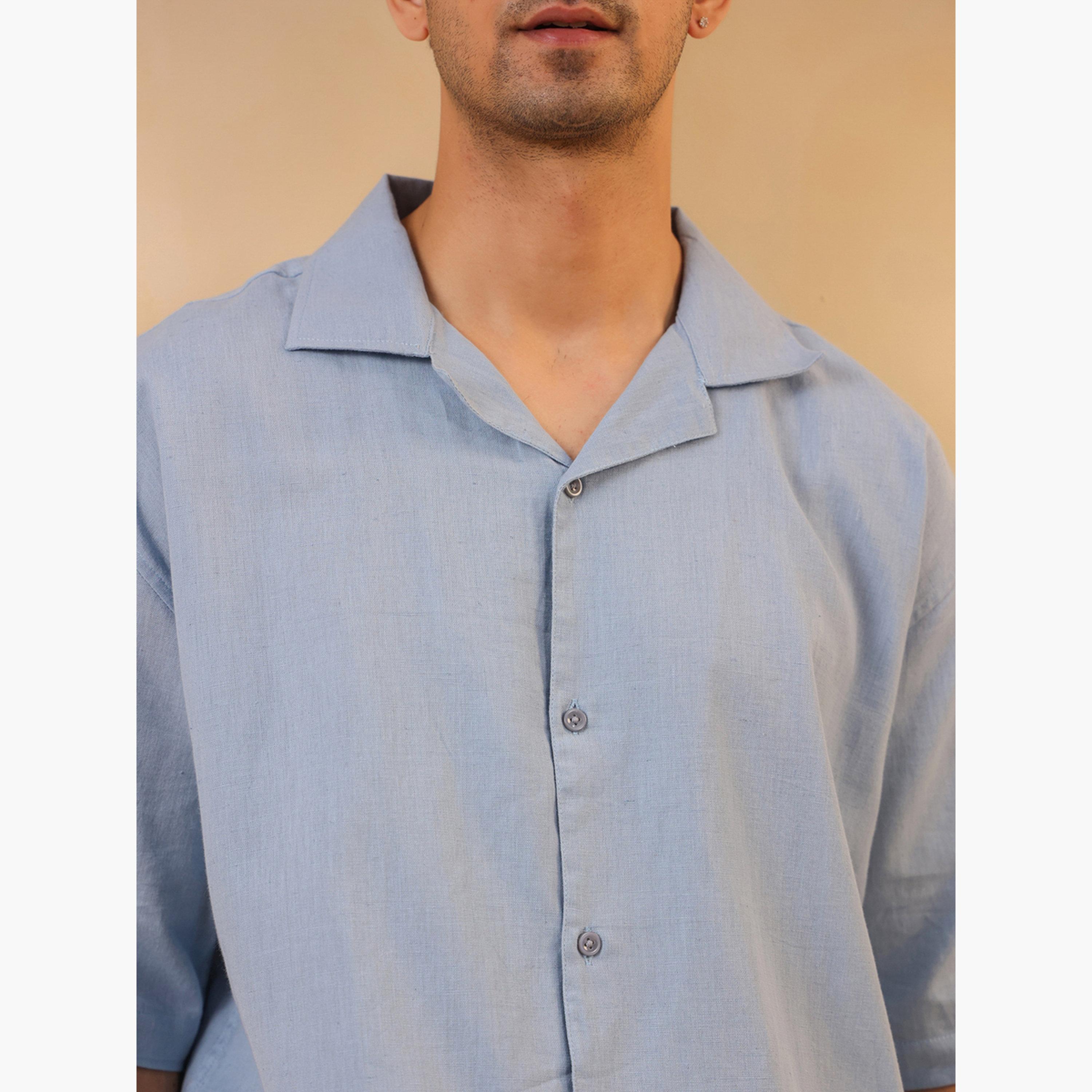 قميص قطن واسع سادة للرجال-men-clothing-shirts-image-6