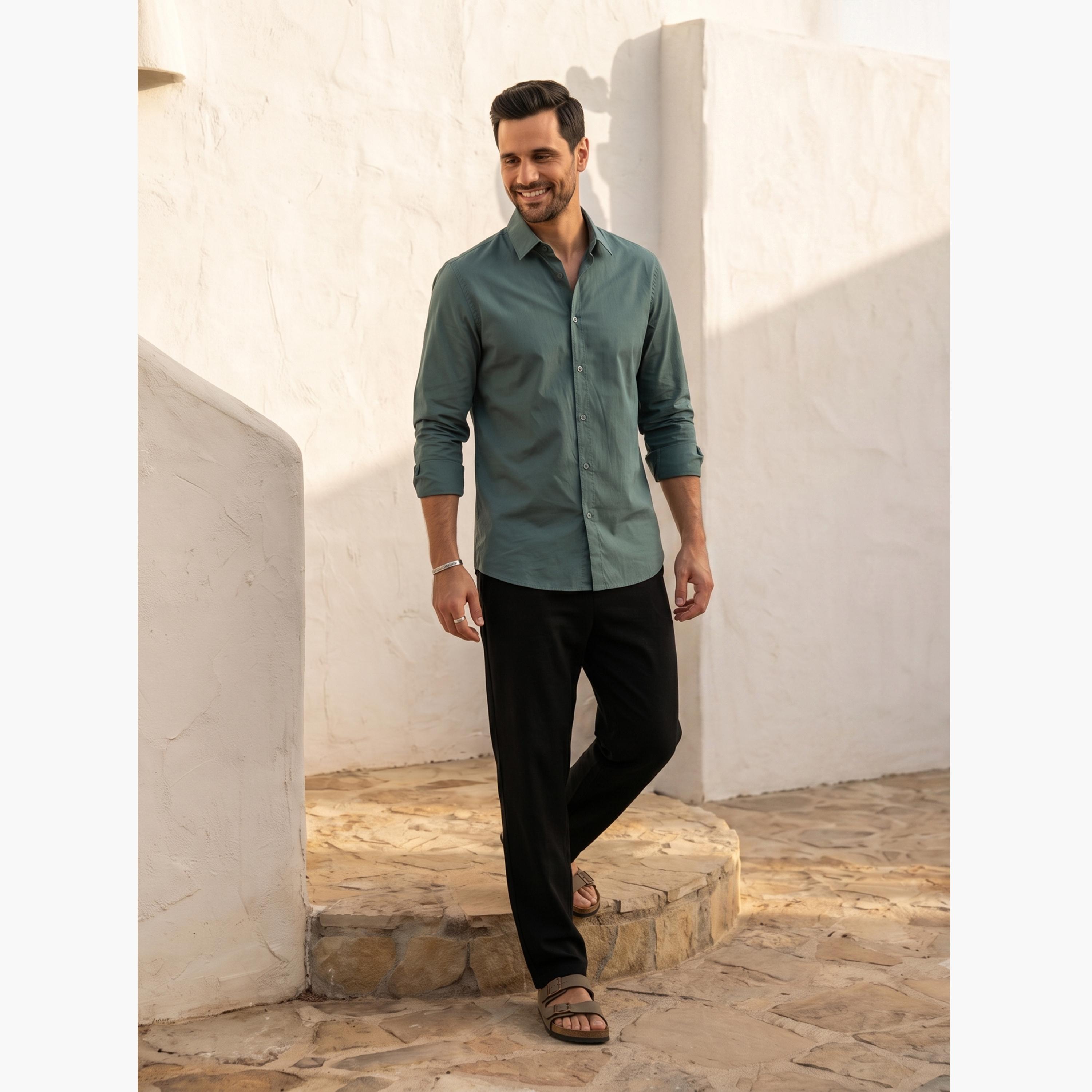 قميص كاجوال بقصة مريحة للرجال-men-clothing-shirts-image-2