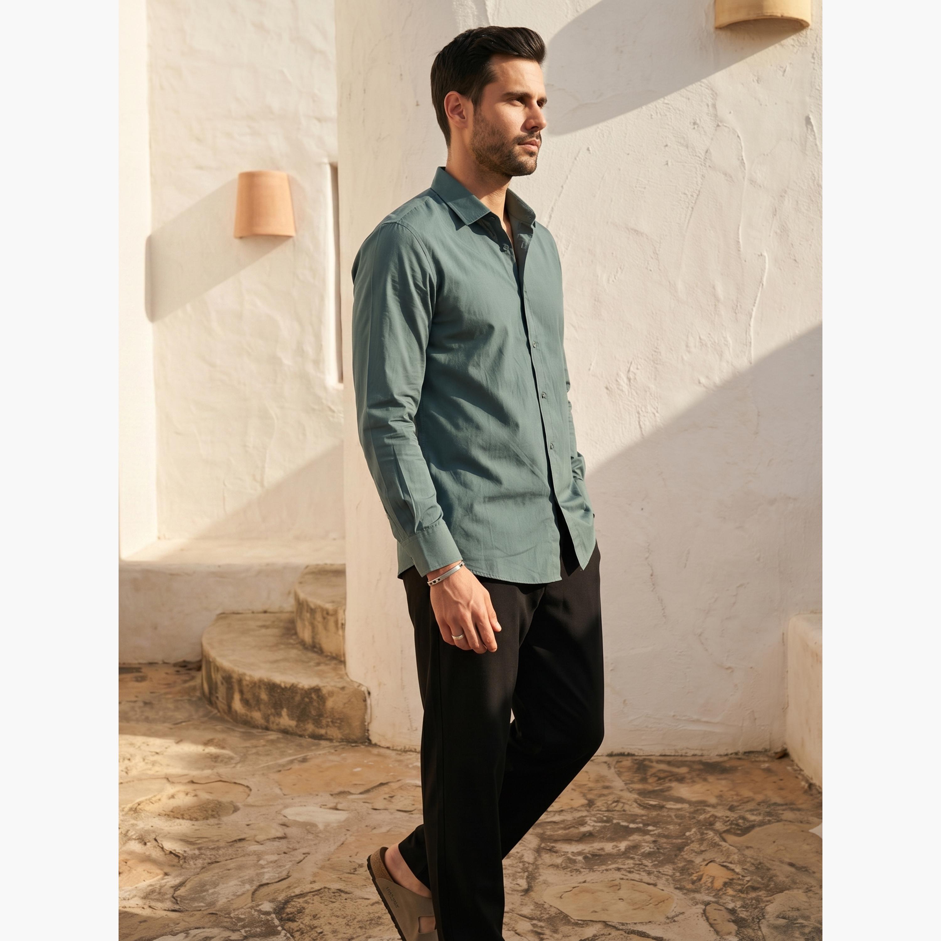 قميص كاجوال بقصة مريحة للرجال-men-clothing-shirts-image-3